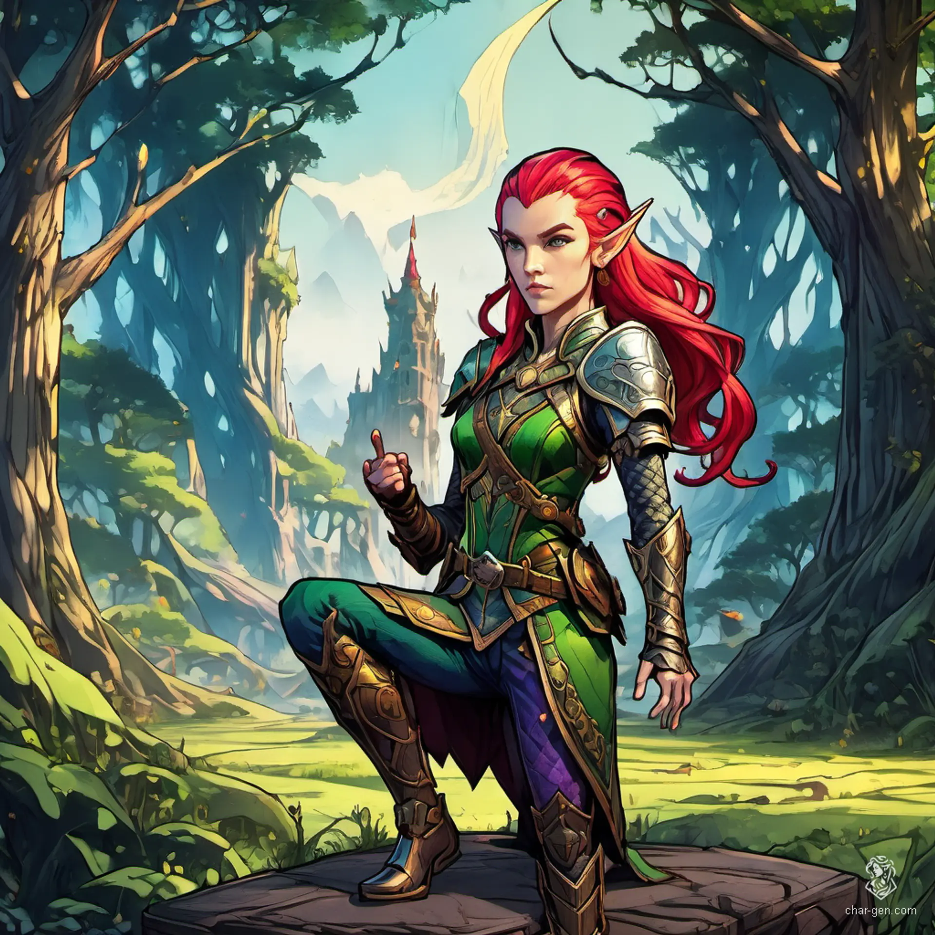 Graceful and ageless, elves are mystical beings known for their ethereal beauty and deep connection to nature. With pointed ears, sparkling eyes, and an innate mastery of magic, they often possess exceptional agility and skills in archery, serving as guardians of ancient forests and wisdom.
