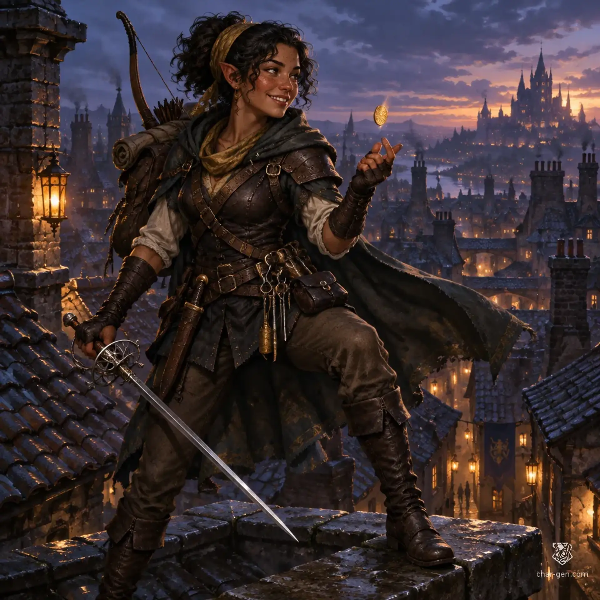 Luella Faldoren - AI-generated fantasy Character