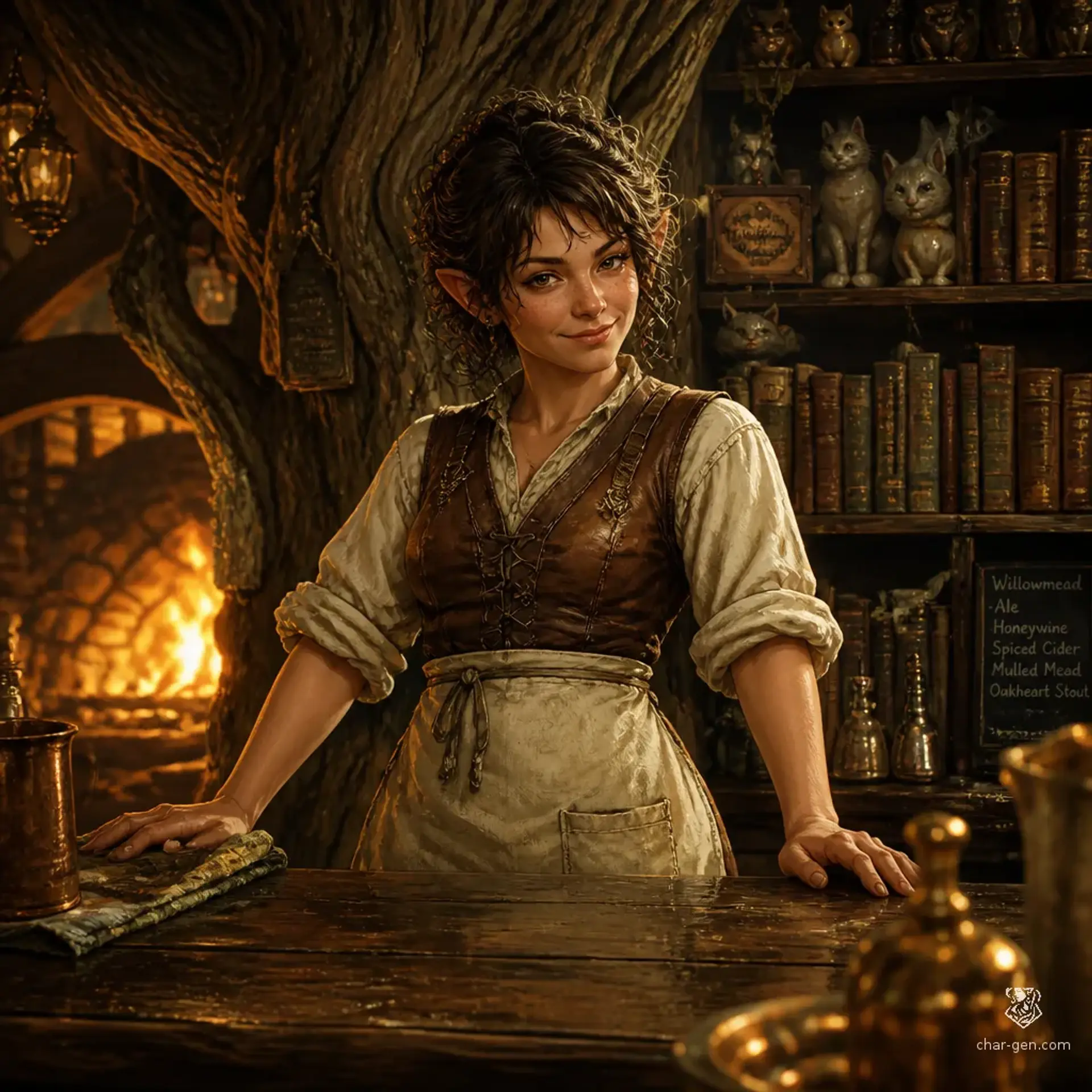 The Whispering Willow Inn - AI-generated fantasy Tavern