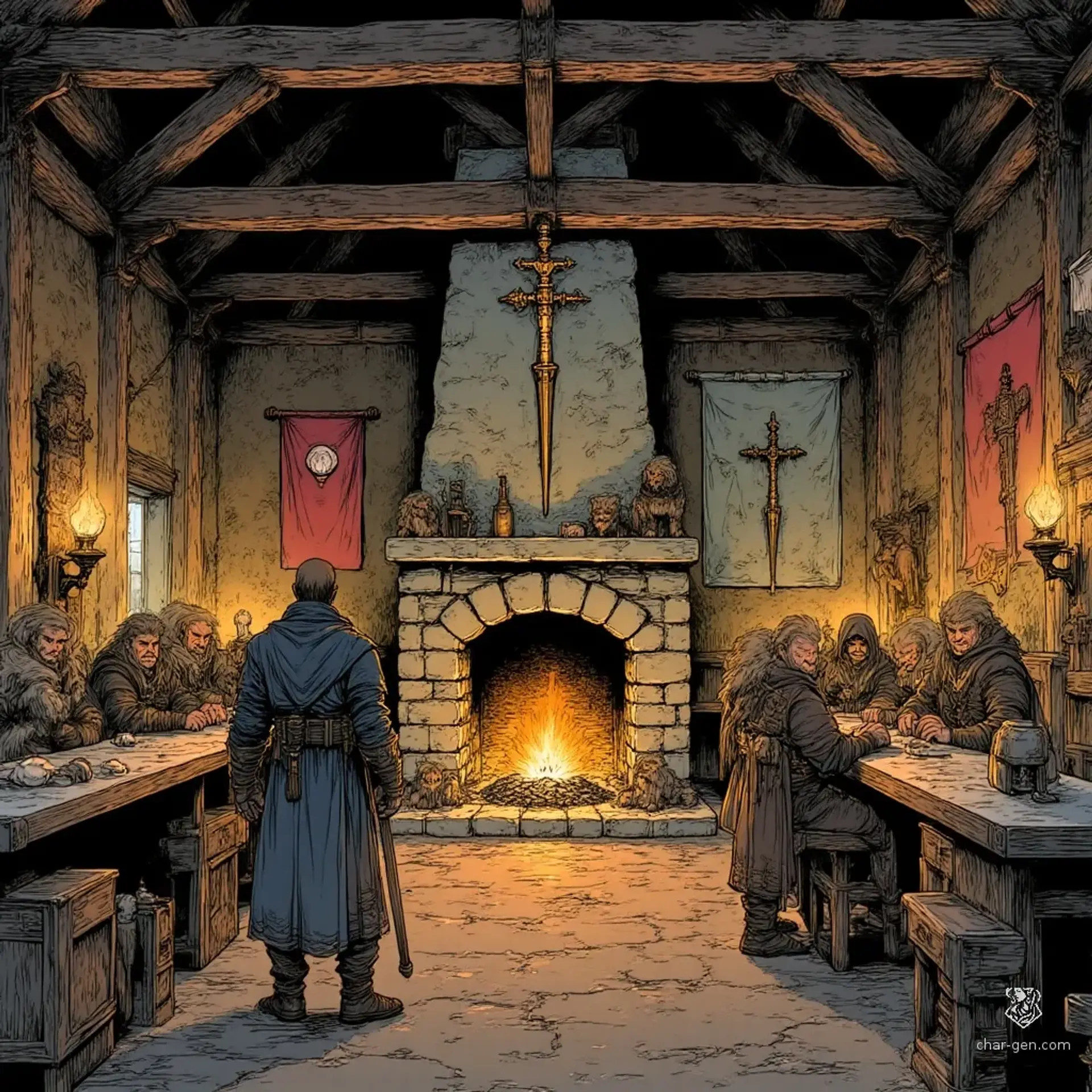 The Gilded Javelin - AI-generated fantasy Tavern