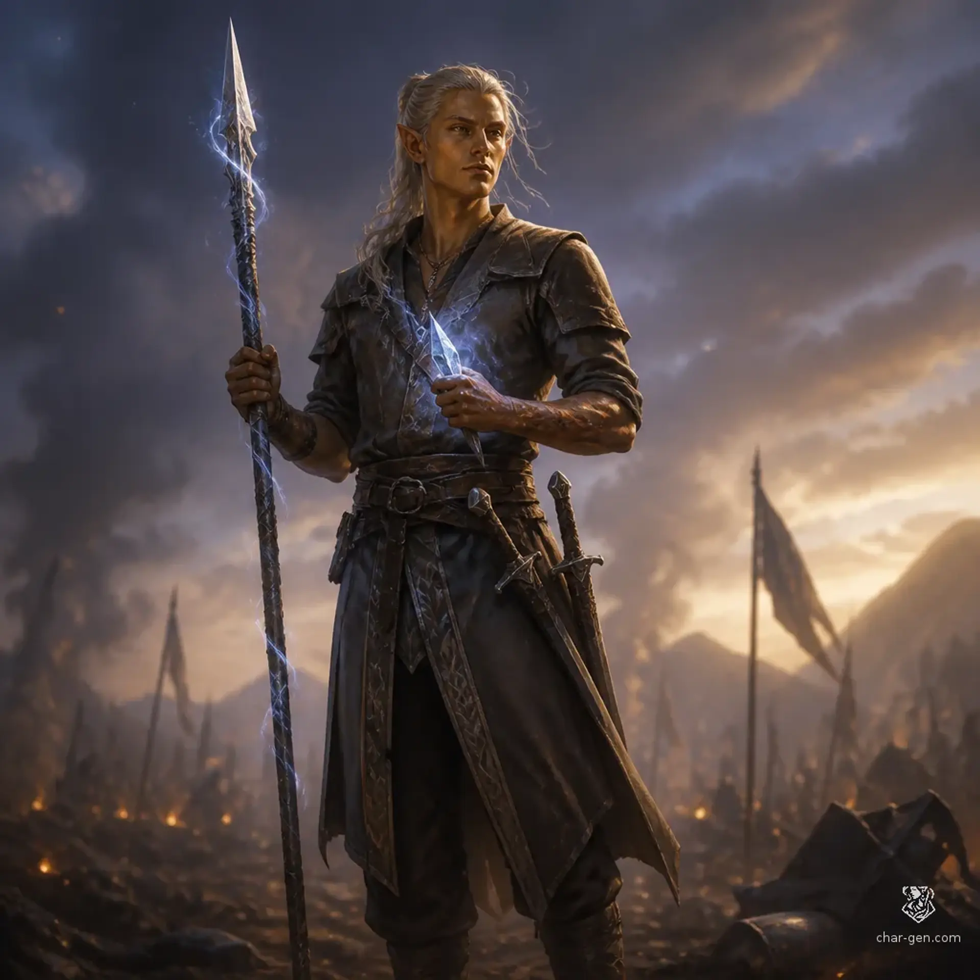 Caelith Vaun - AI-generated fantasy Character
