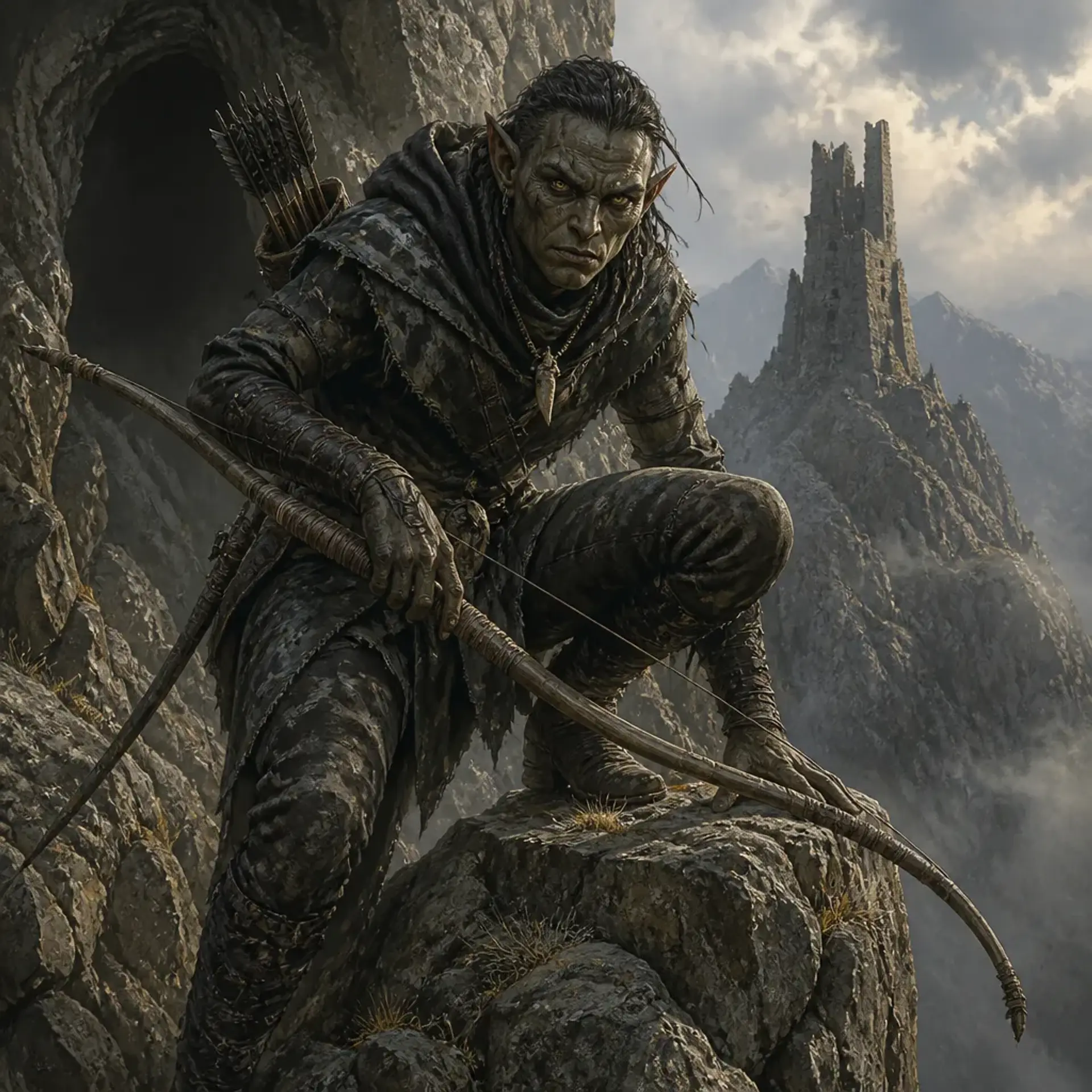 Goroth Orc Hunter - AI-generated fantasy Monster