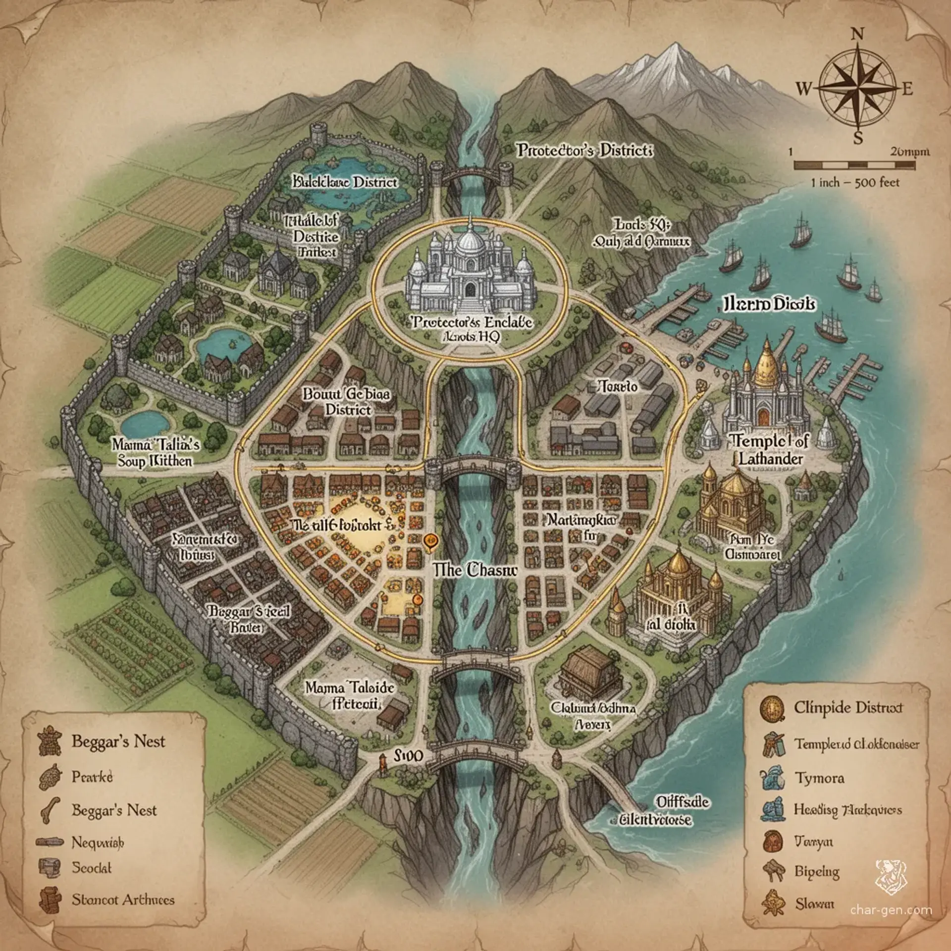 NEVERWINTER - AI-generated fantasy Settlement