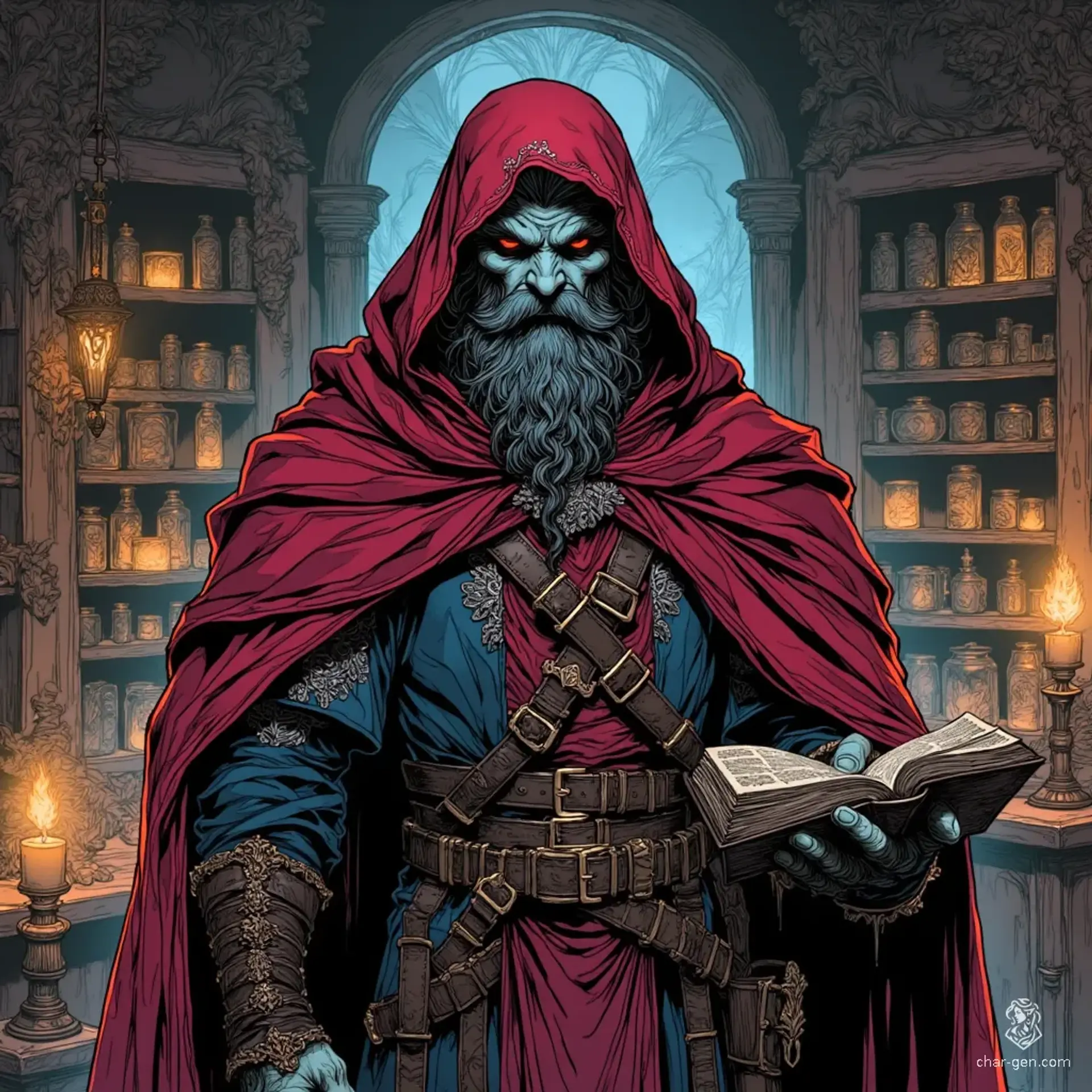Bloodfrost's Alchemical Emporium - AI-generated fantasy Shop