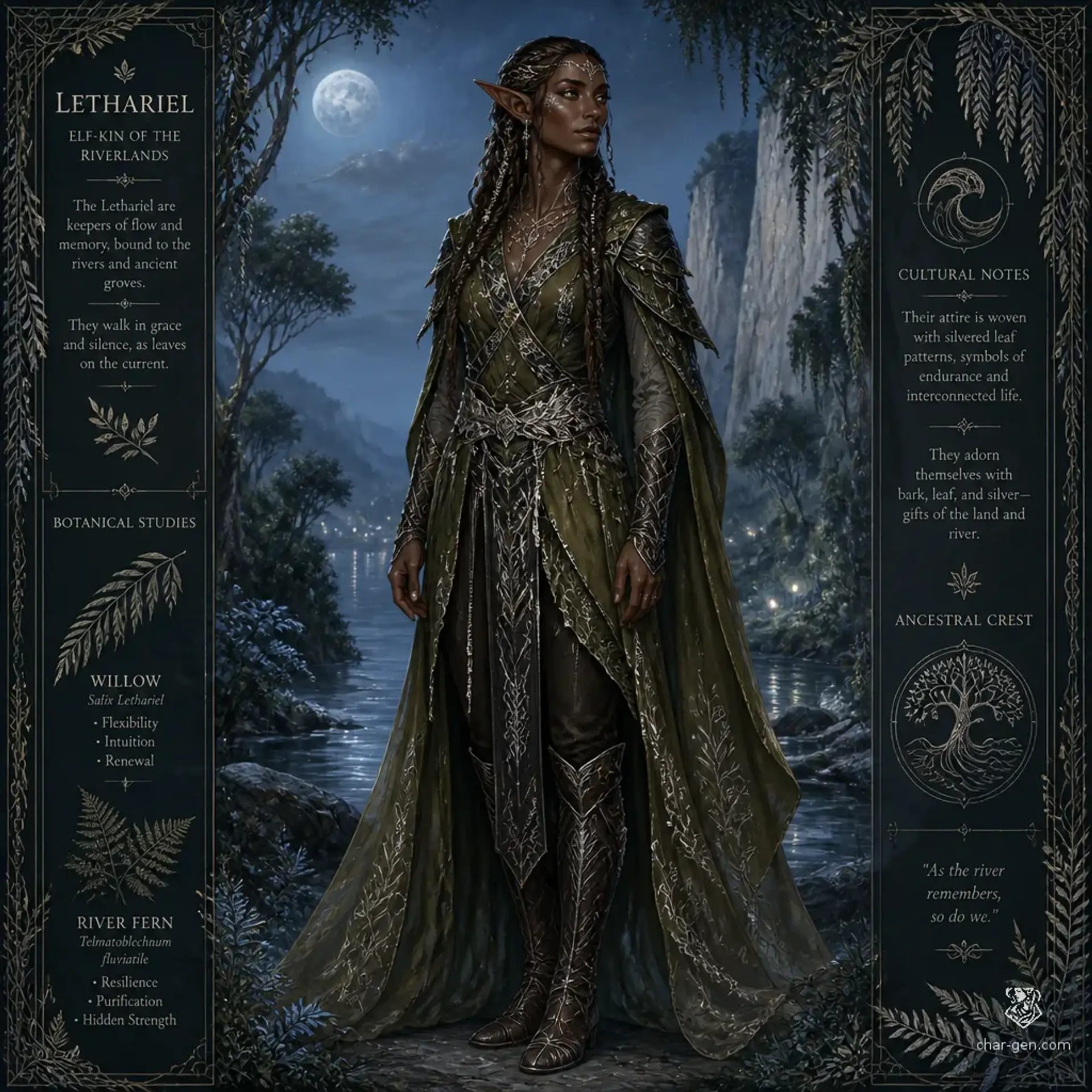 Lethariel Vael - AI-generated fantasy Species
