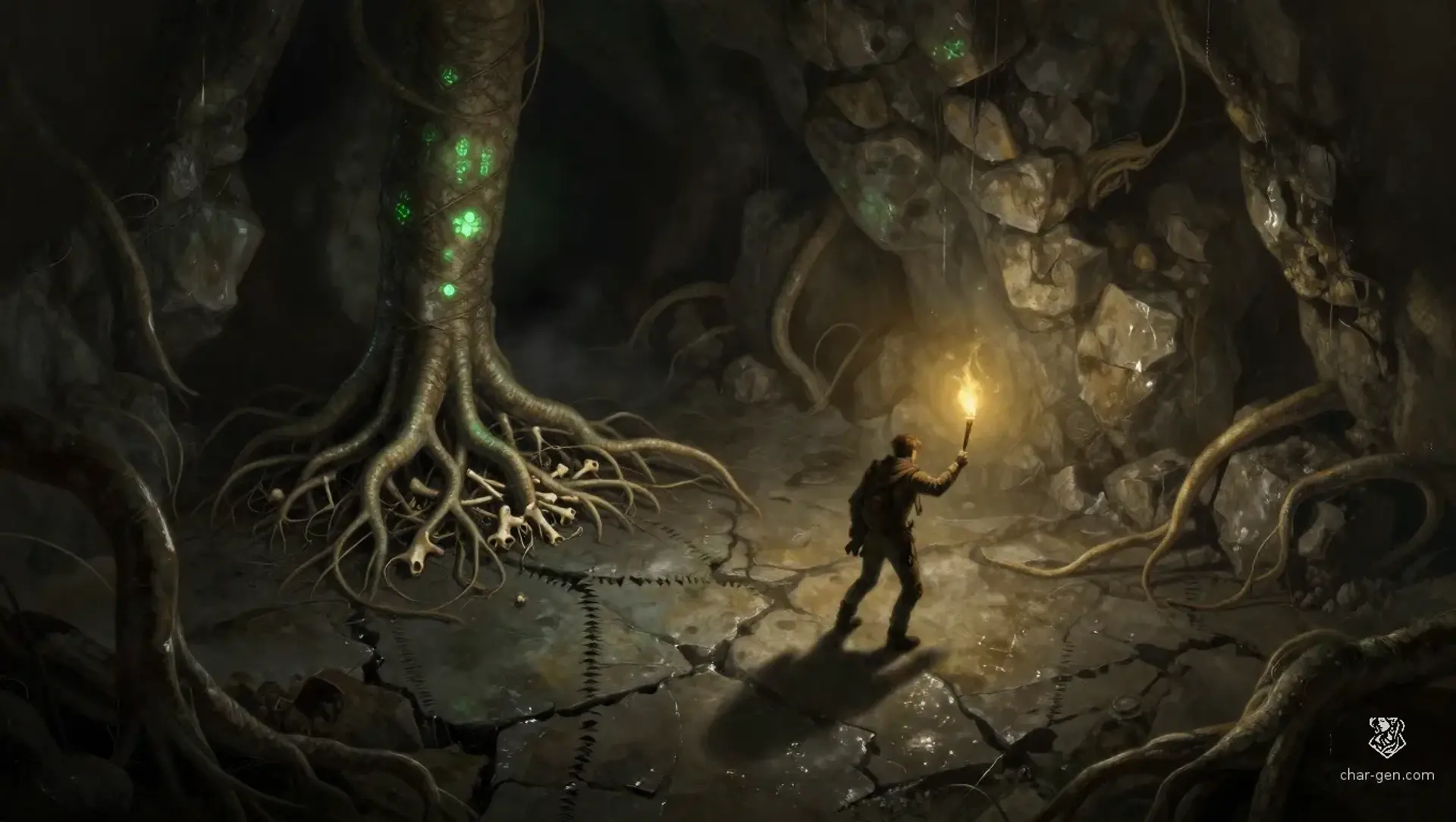 Grasping Cavern Roots