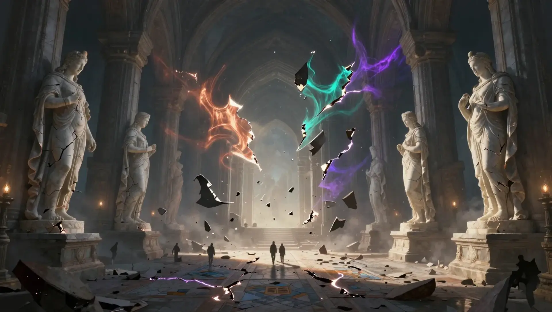 Breach at Shattered Faith - AI-generated fantasy Quest