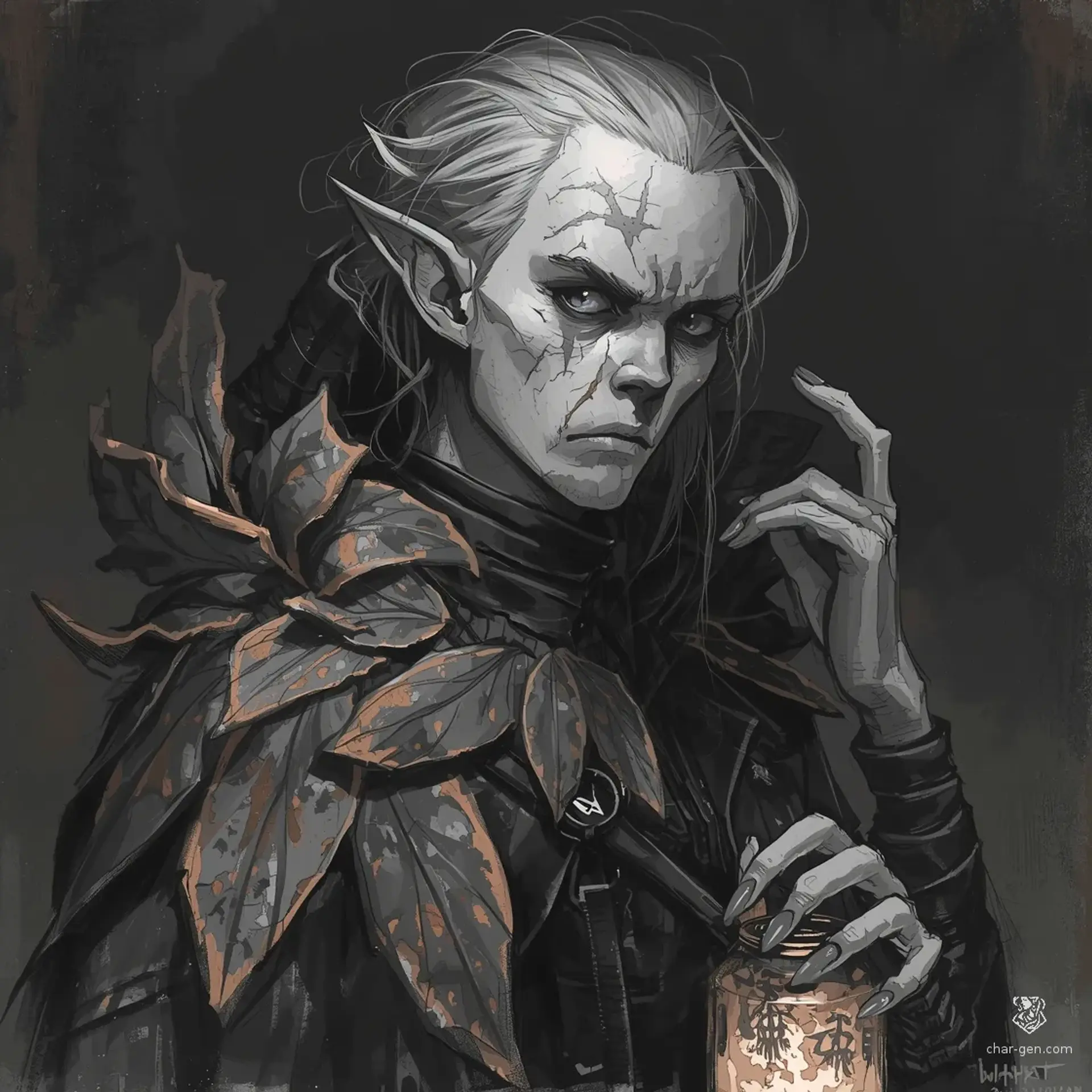 Kaelen Vane - AI-generated fantasy NPC