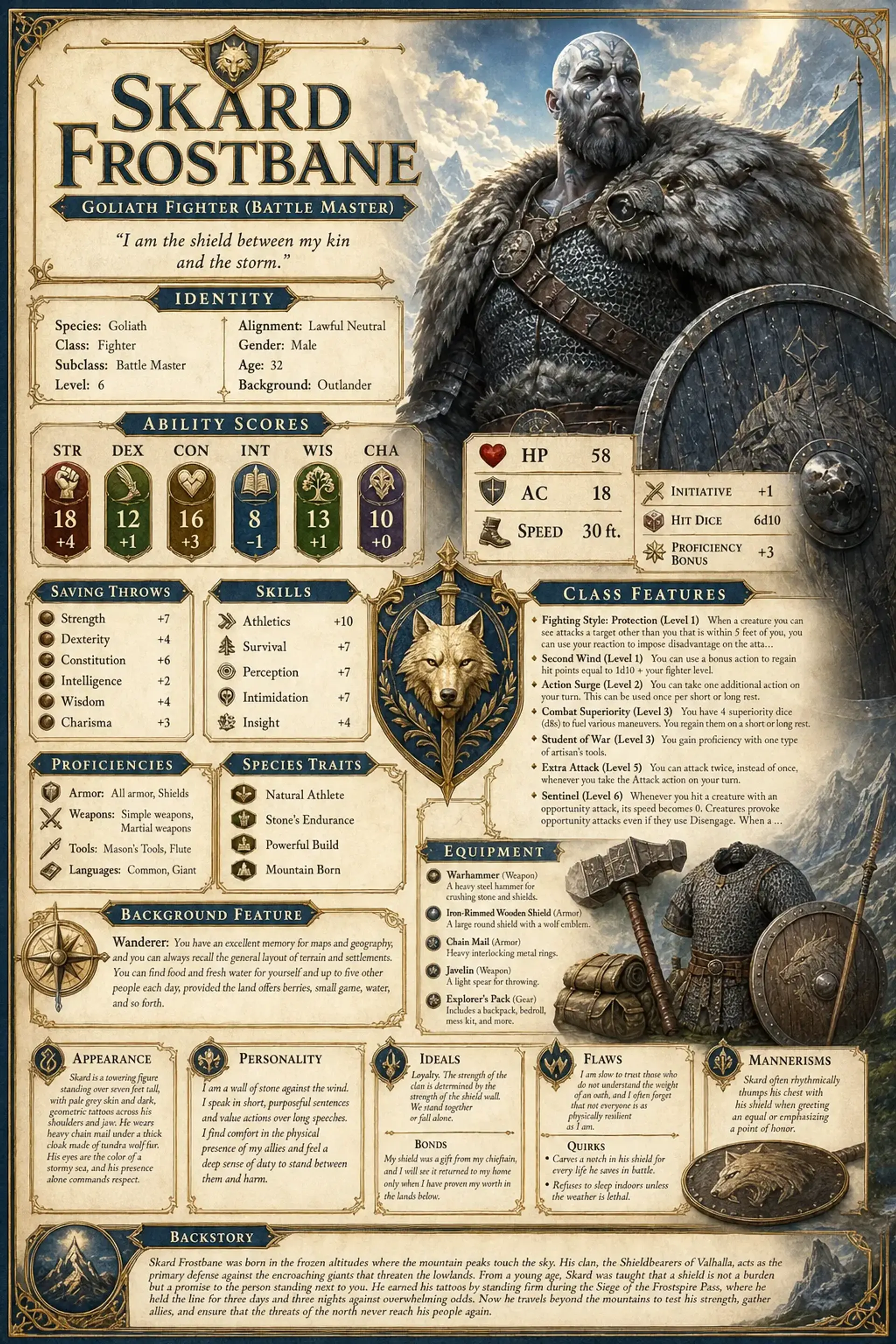 Character Sheet
