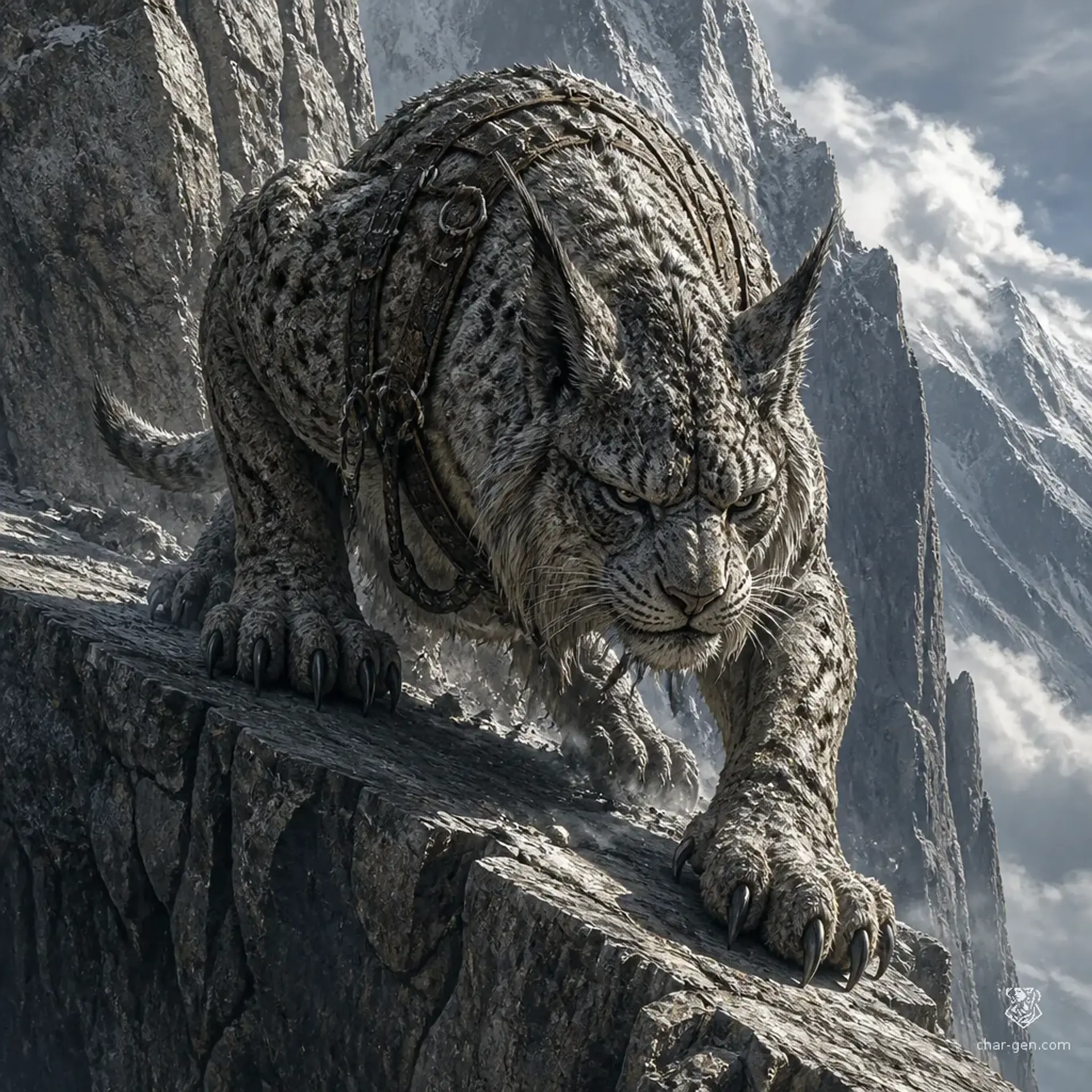 Tamed Crag-Cat - AI-generated fantasy Monster