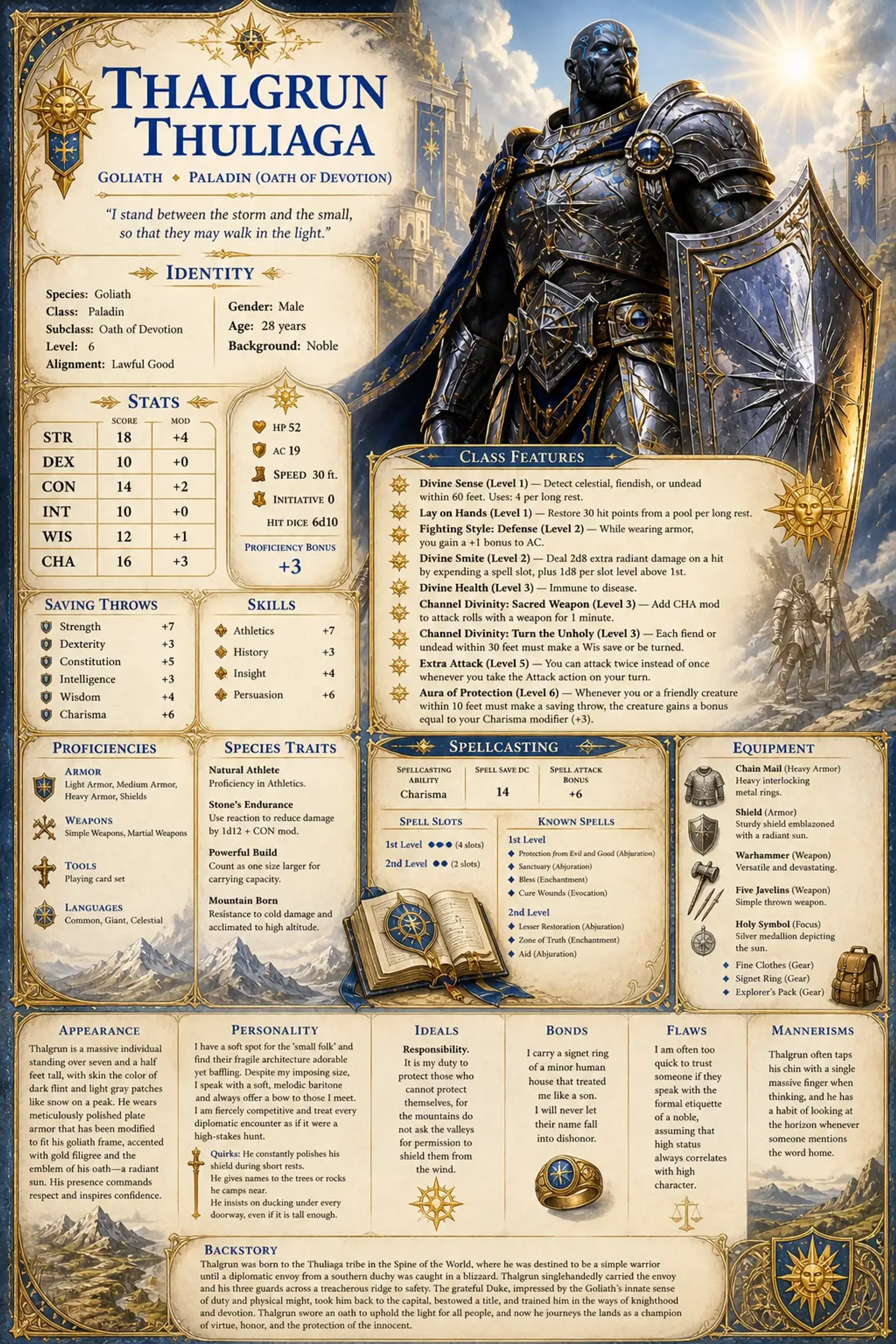 Character Sheet