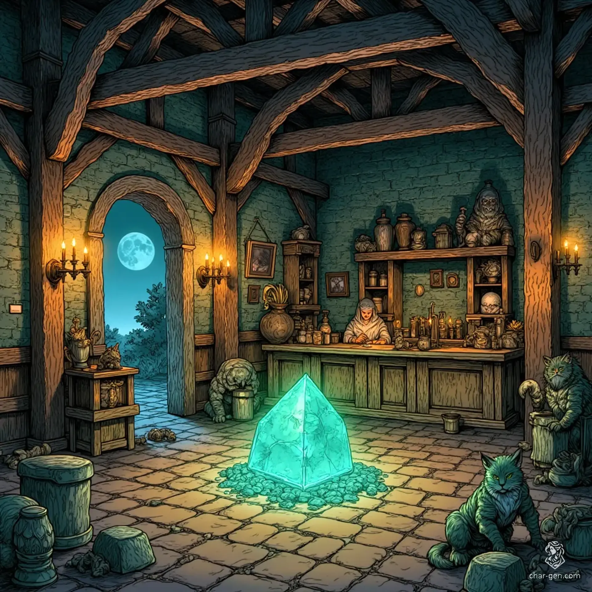 The Hearthstone Haven - AI-generated fantasy Tavern