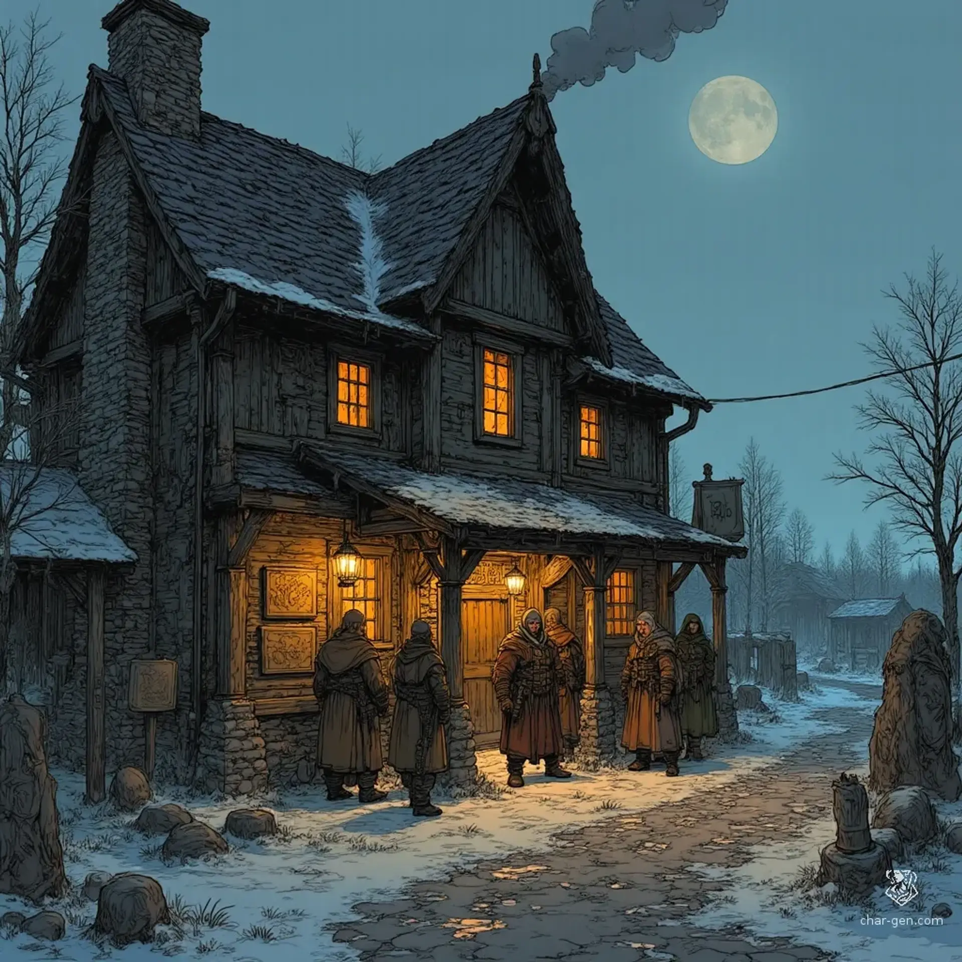 The Warm Mile - AI-generated fantasy Tavern