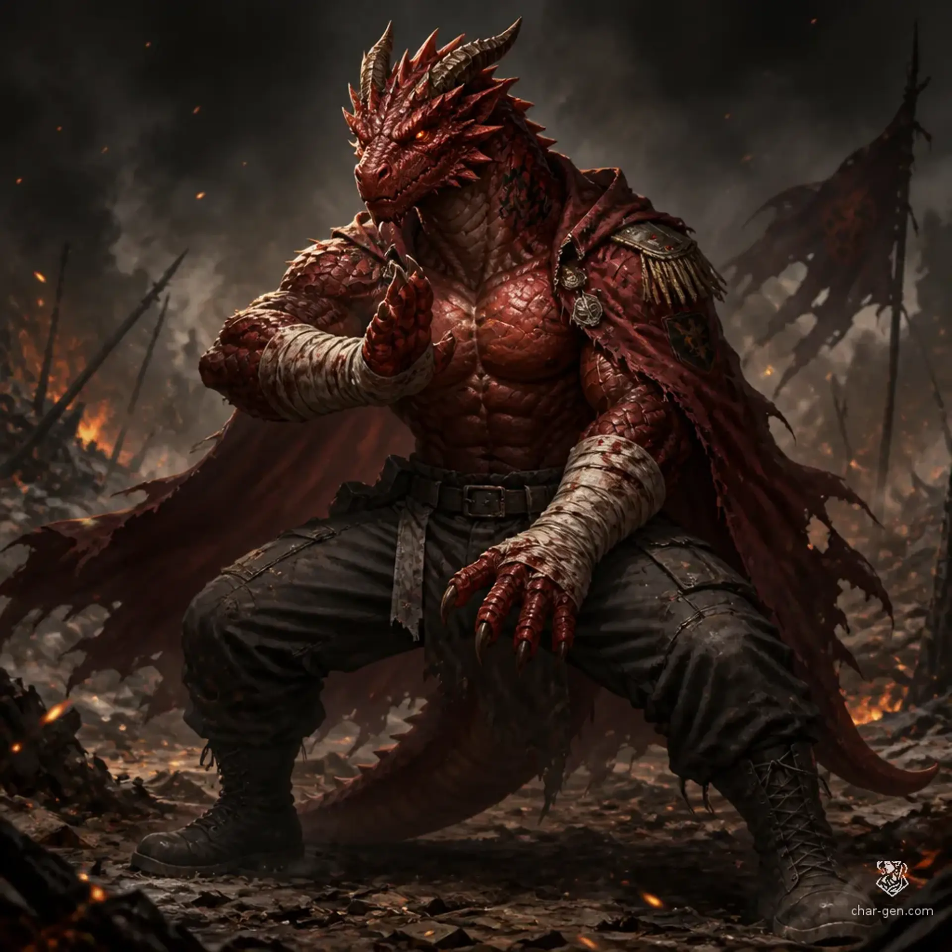 Ignis Varkas - AI-generated fantasy Character