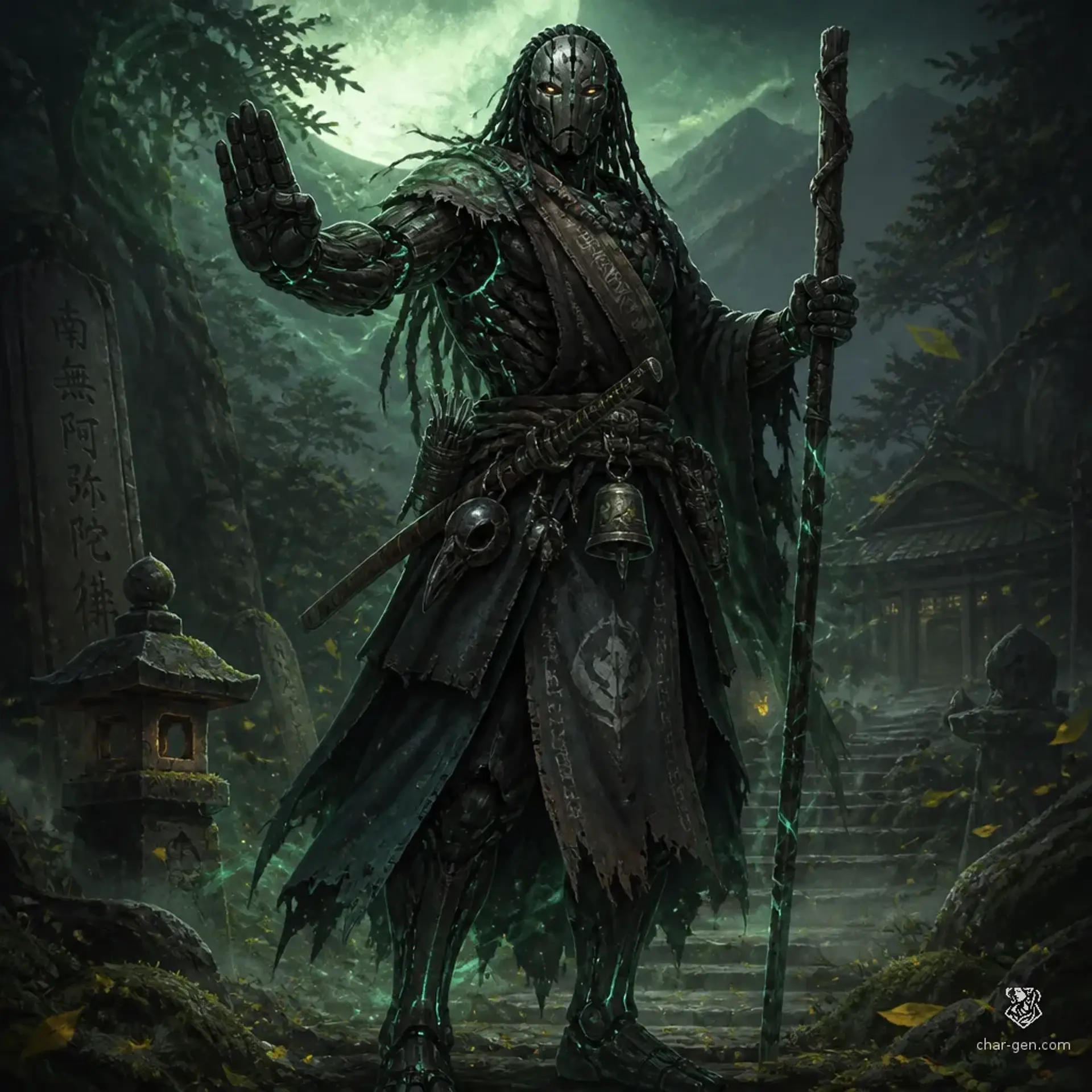 Shigure Kuromori - AI-generated fantasy Character