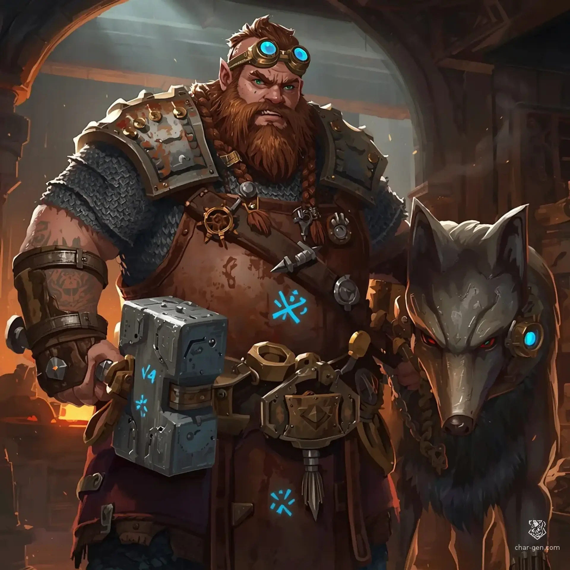 Brokkr - AI-generated fantasy Character