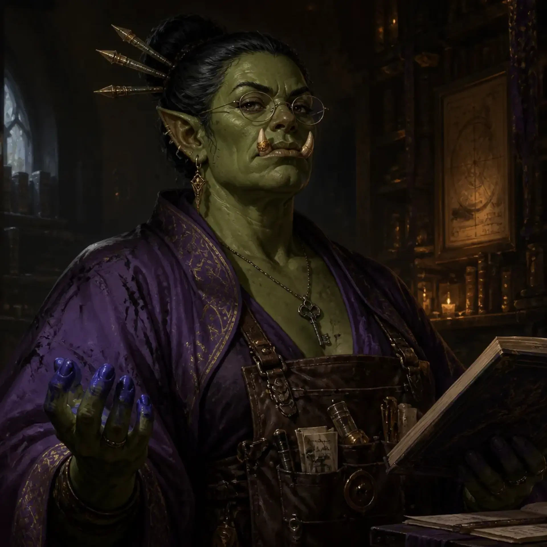 Olka the Librarian Blood-Quill