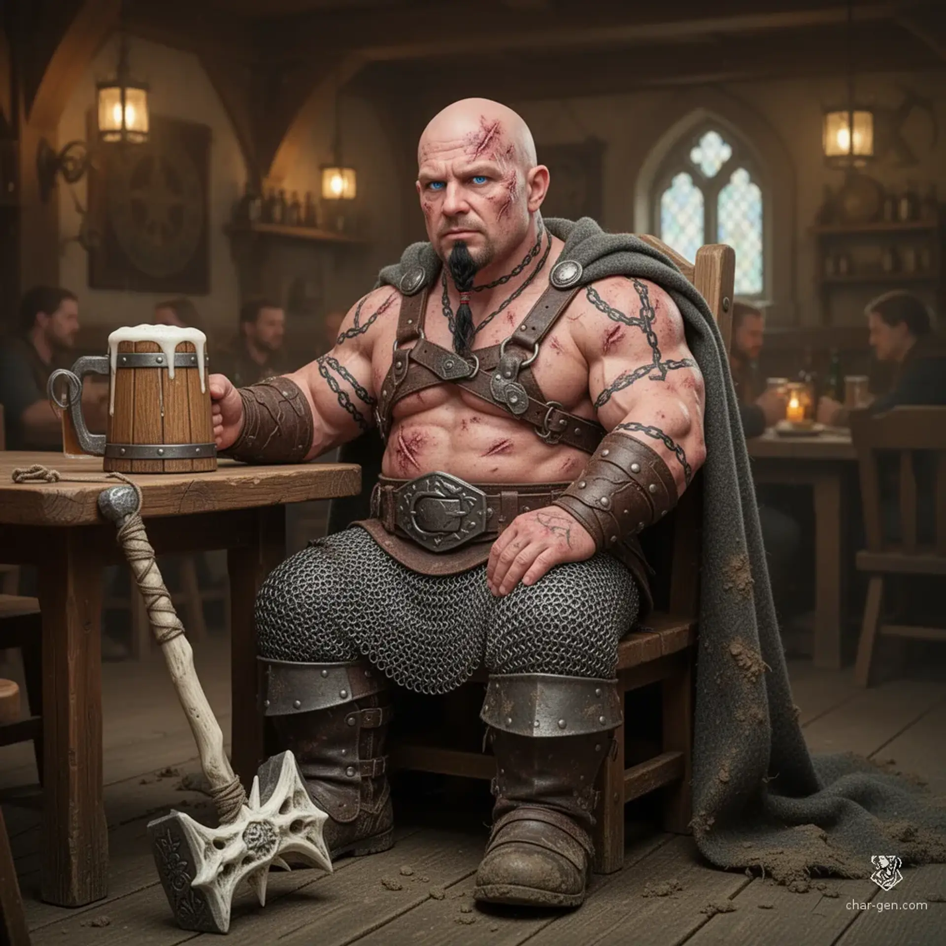 Thanx Bonehammer - AI-generated fantasy Character