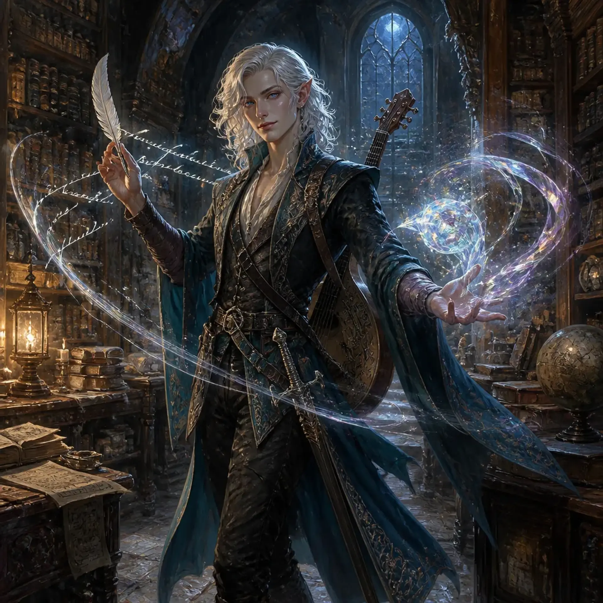 Lysandra Silverquill - AI-generated fantasy Character
