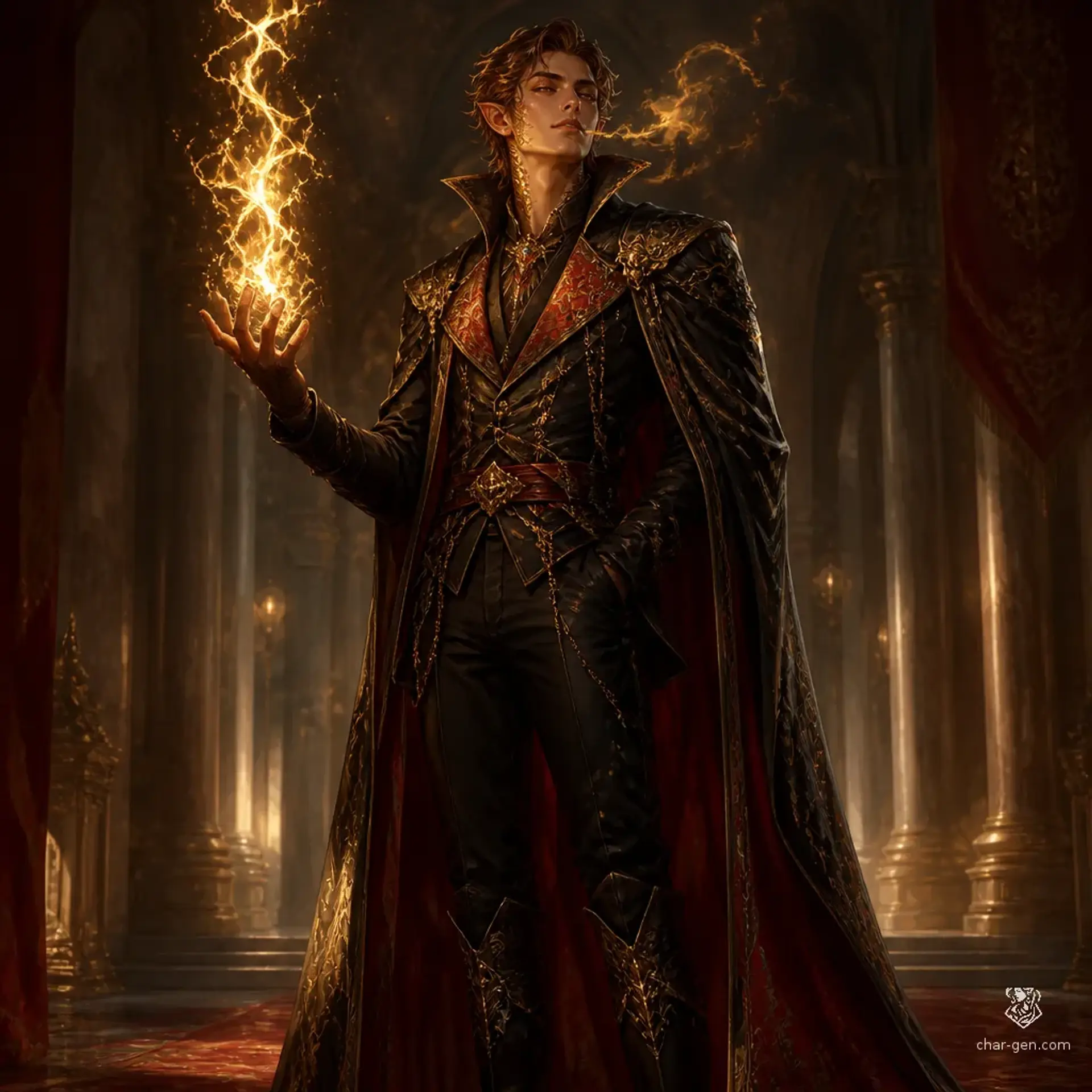 Caelen Vael - AI-generated fantasy Character