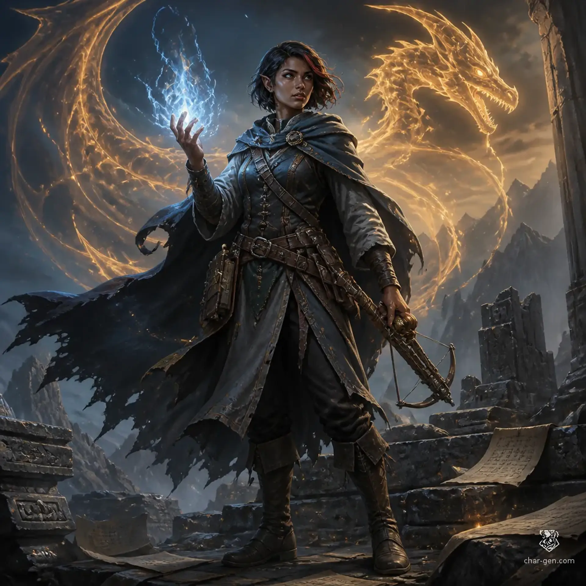 Nadira Kess - AI-generated fantasy Character