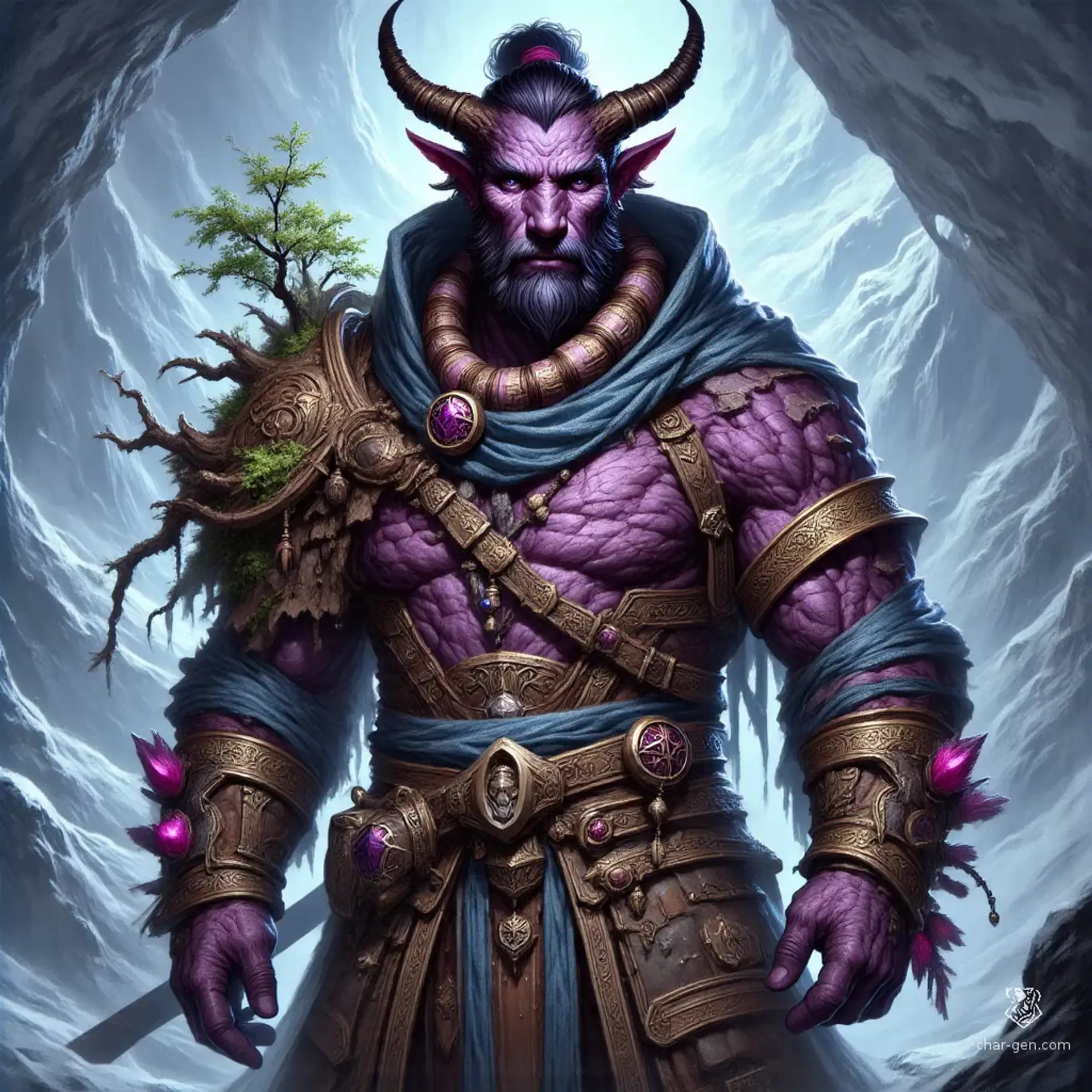 Hjarn-bryn, Speaker of the Breath-Stone - AI-generated fantasy NPC
