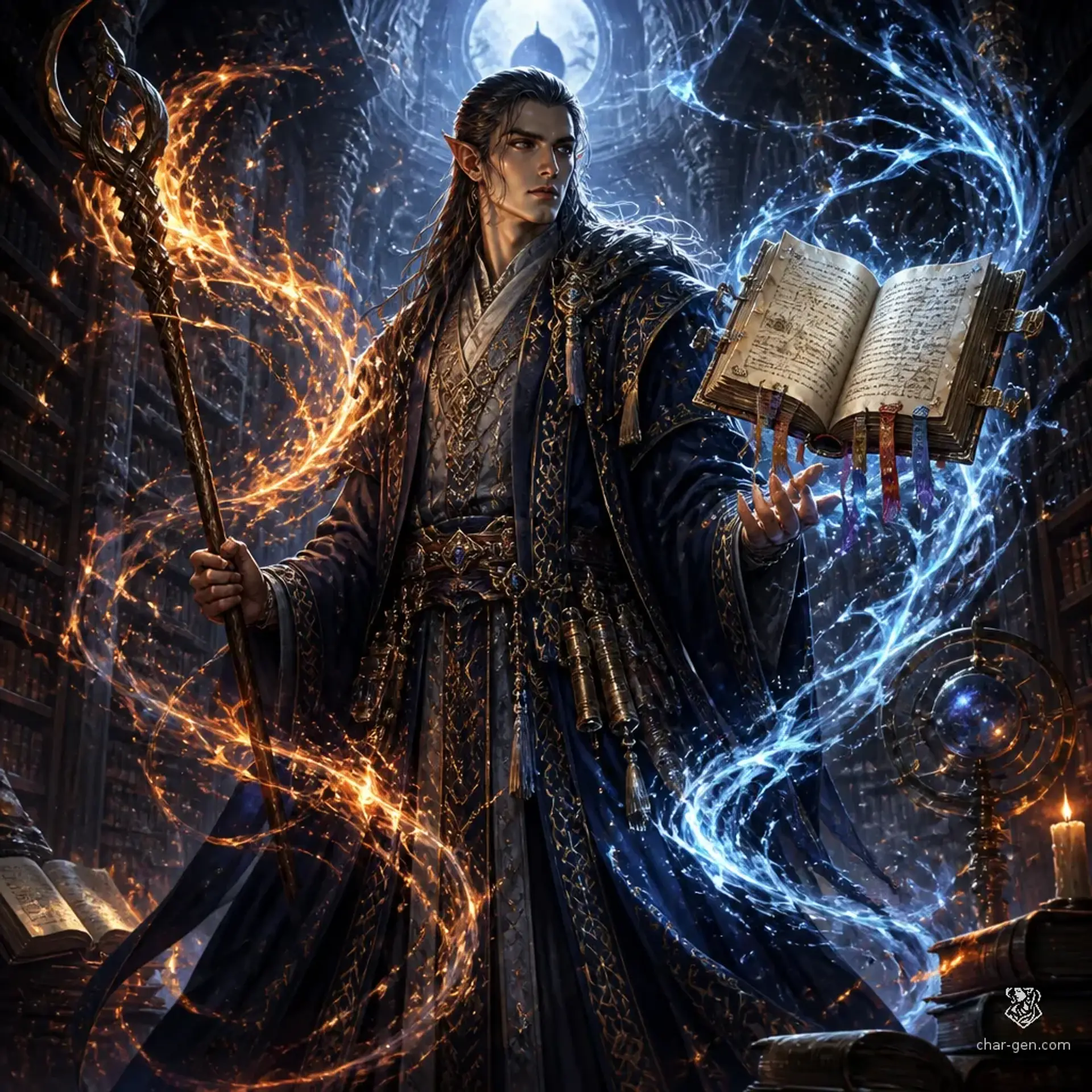 Elyndor Vaelis - AI-generated fantasy Character