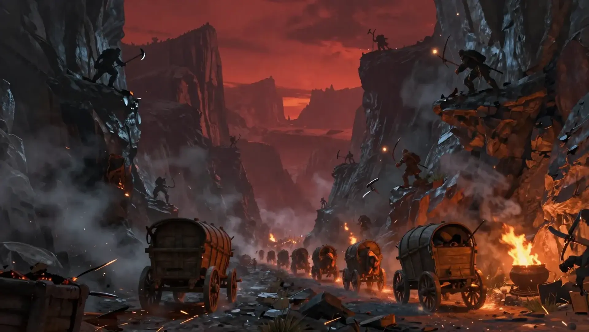 Siege at Ember Pass - AI-generated fantasy Quest