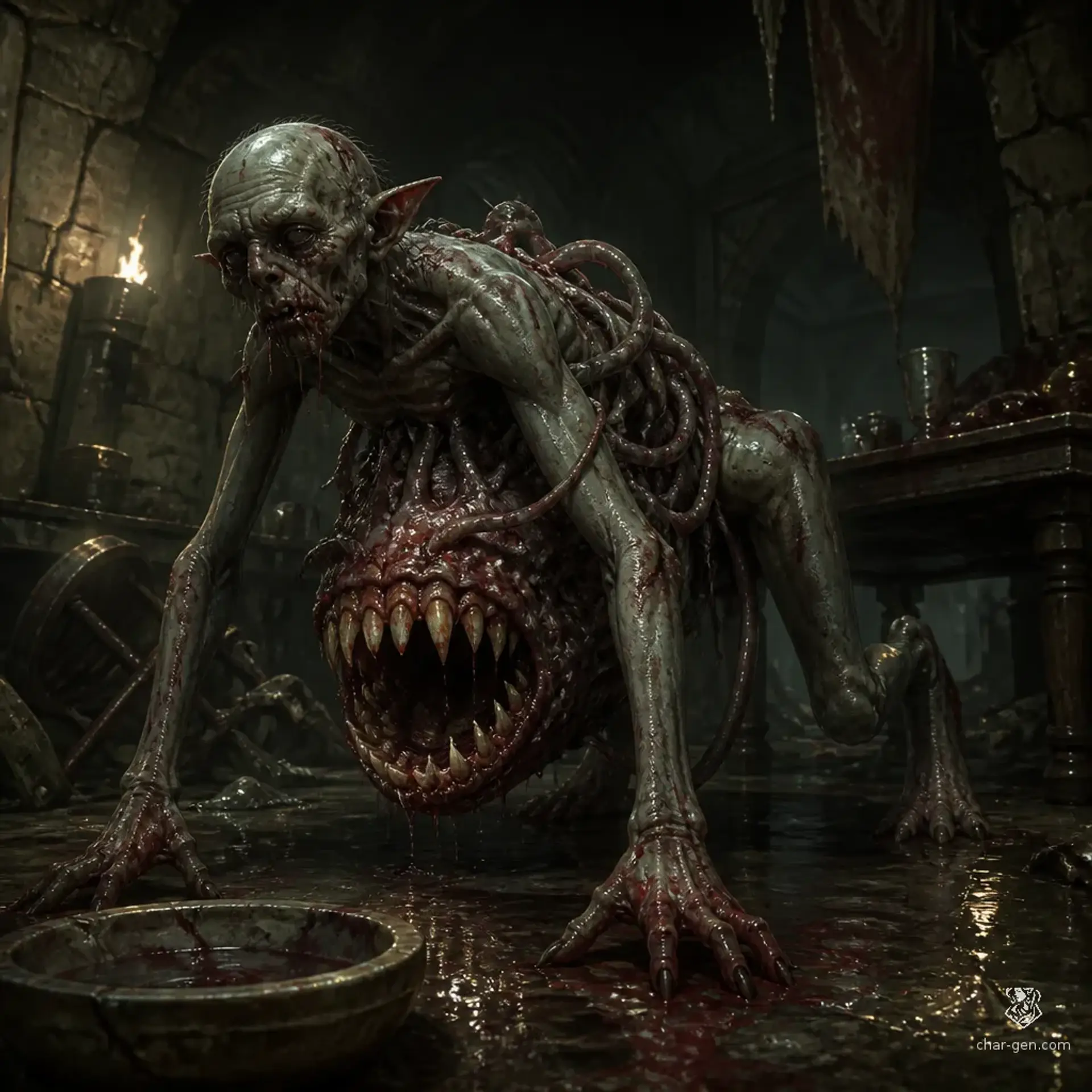 Maw Servitor - AI-generated fantasy Monster