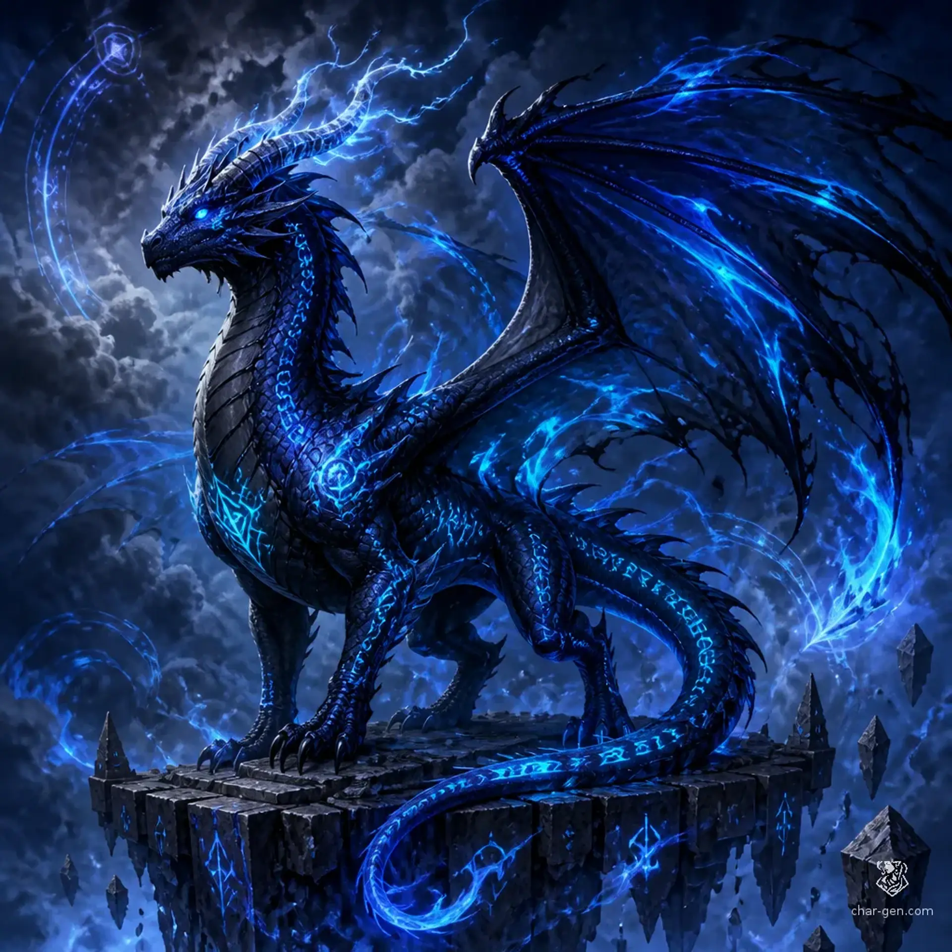 Azureshade Arcane Sentinel - AI-generated fantasy Monster