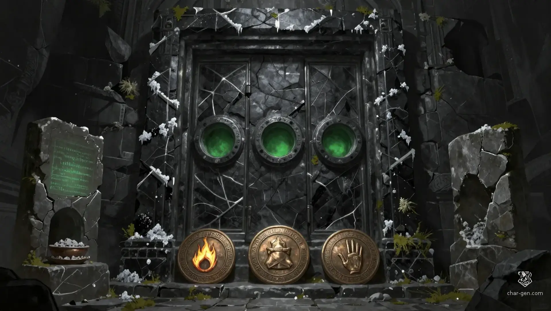 The Door That Hates Decay - AI-generated fantasy Puzzle