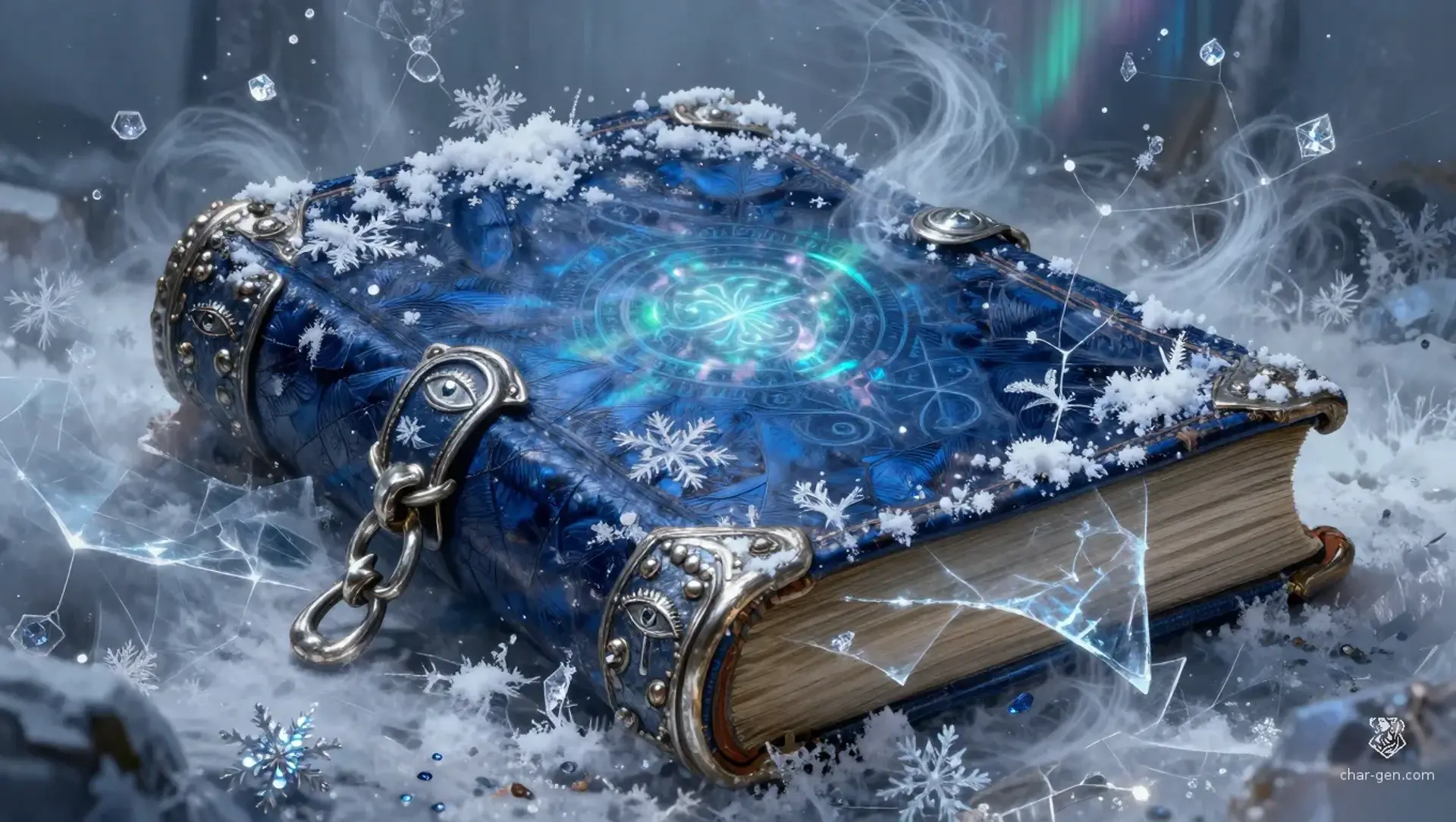 The Liturgy of the Frozen Nova - AI-generated fantasy Spellbook