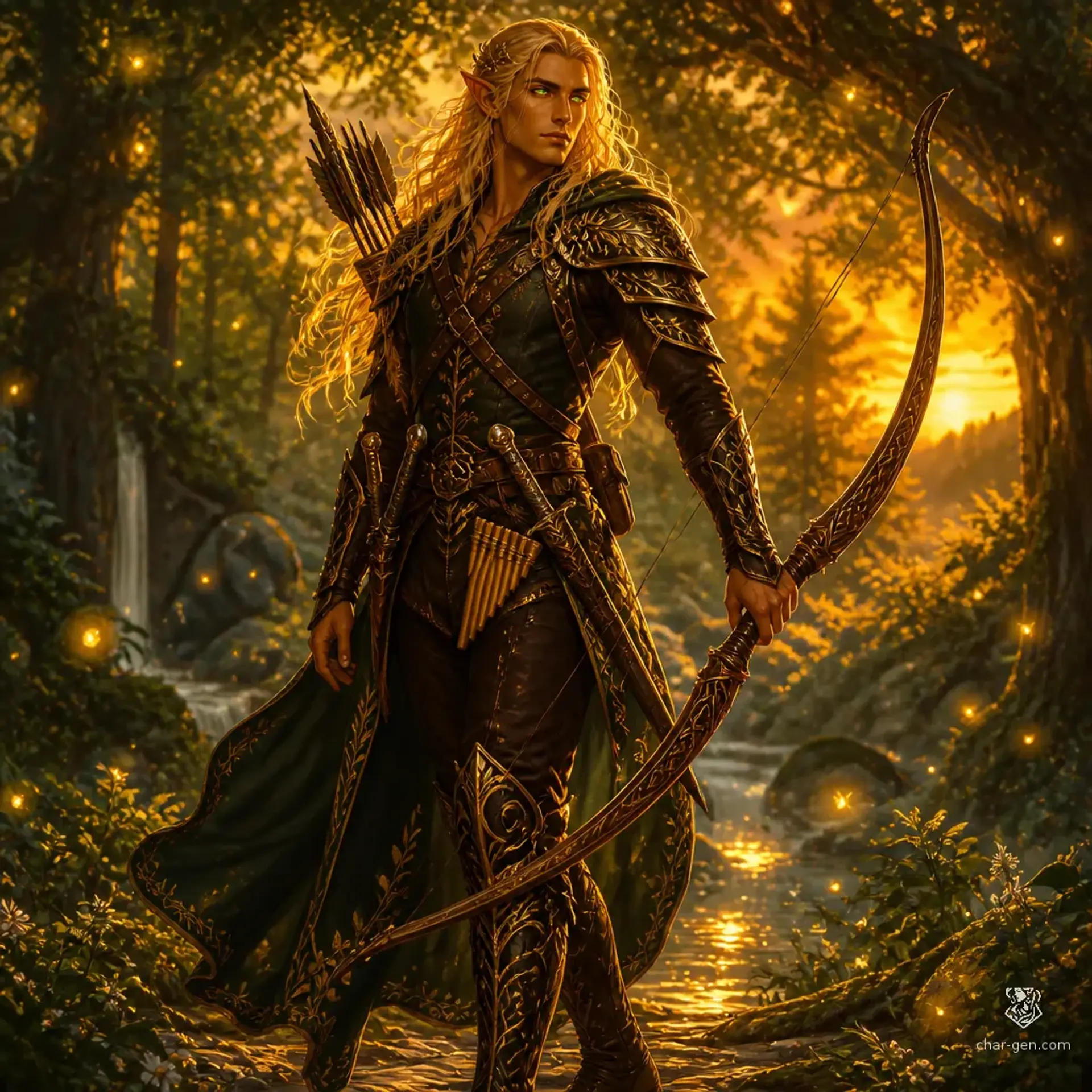 Theren Summer-Gilt - AI-generated fantasy Character
