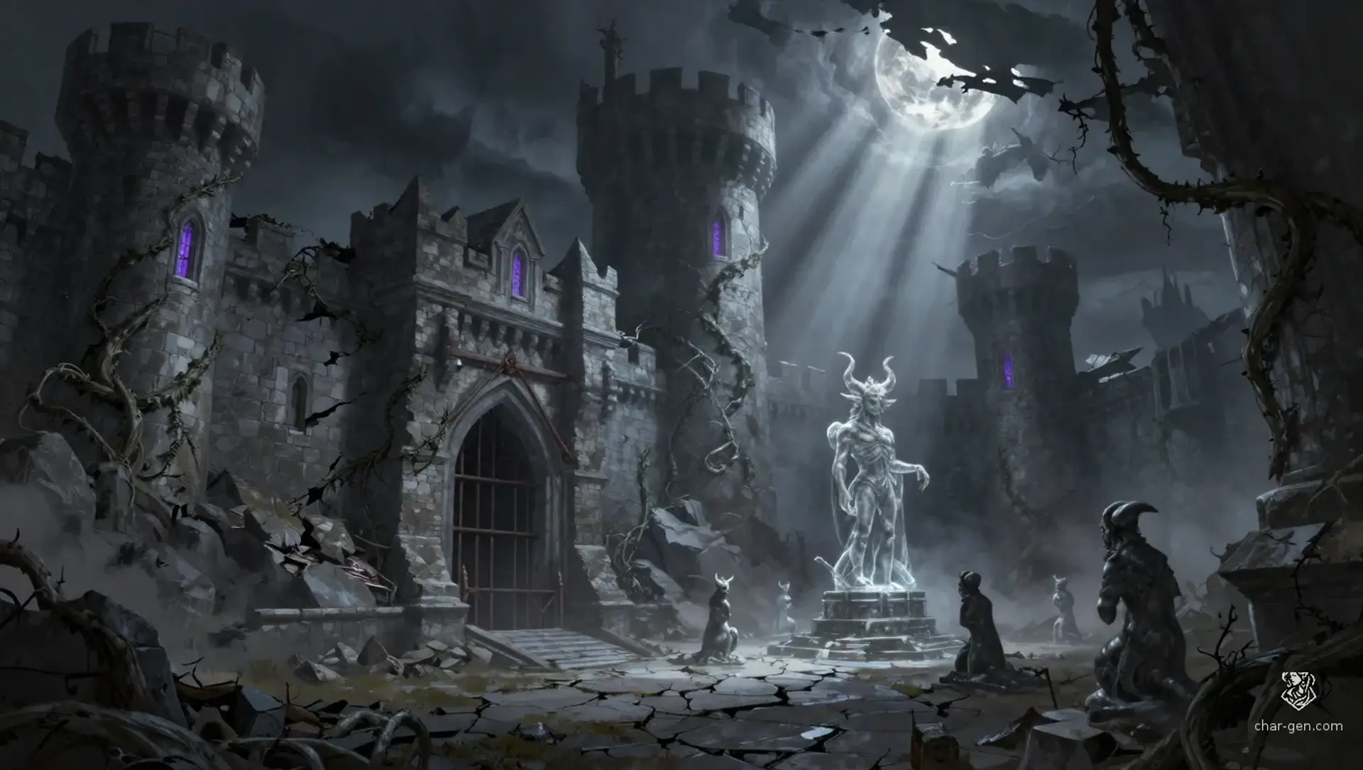 Blackwall Keep - AI-generated fantasy Building