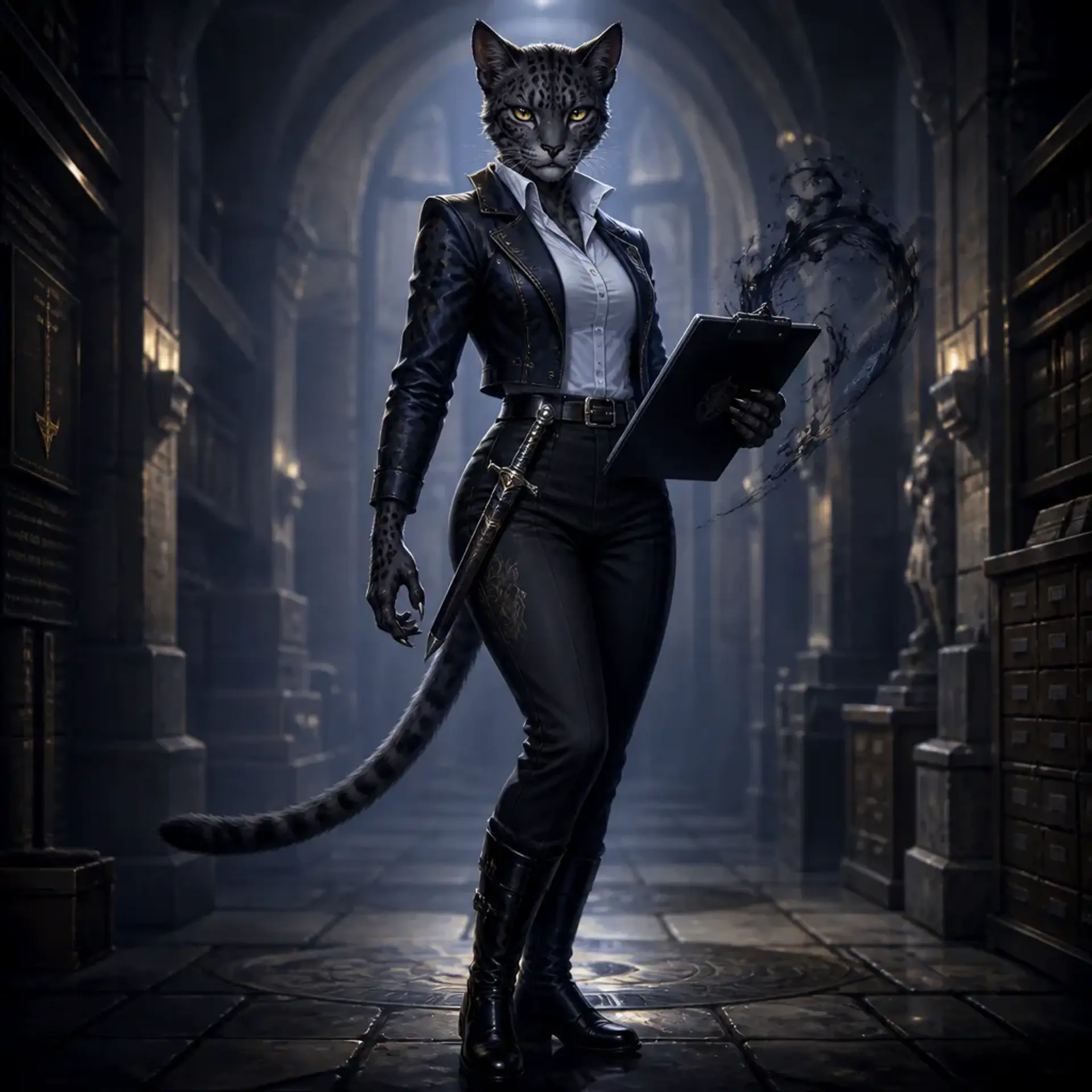 Inquisitor Paroka - AI-generated fantasy Character