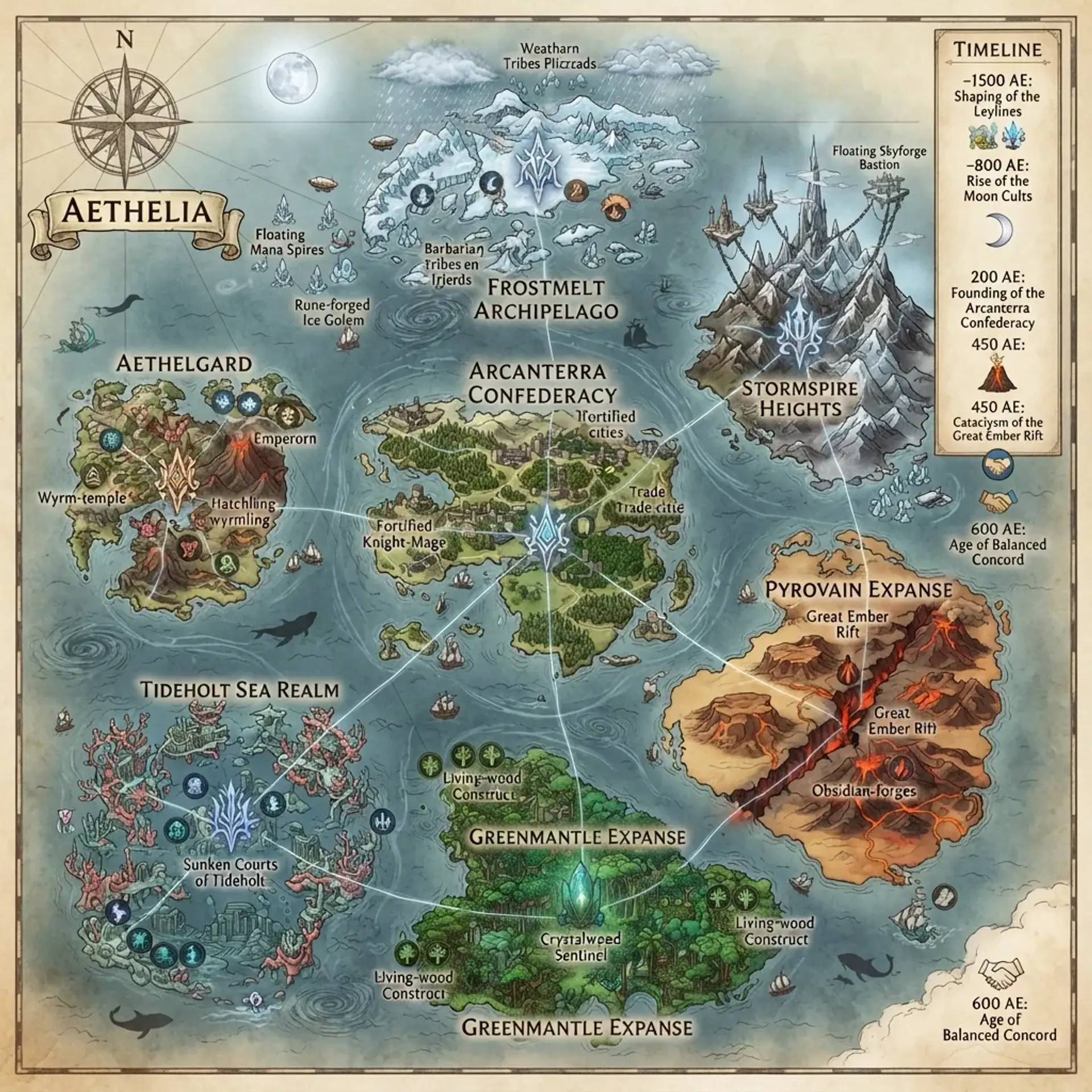 Aethelia - AI-generated fantasy World