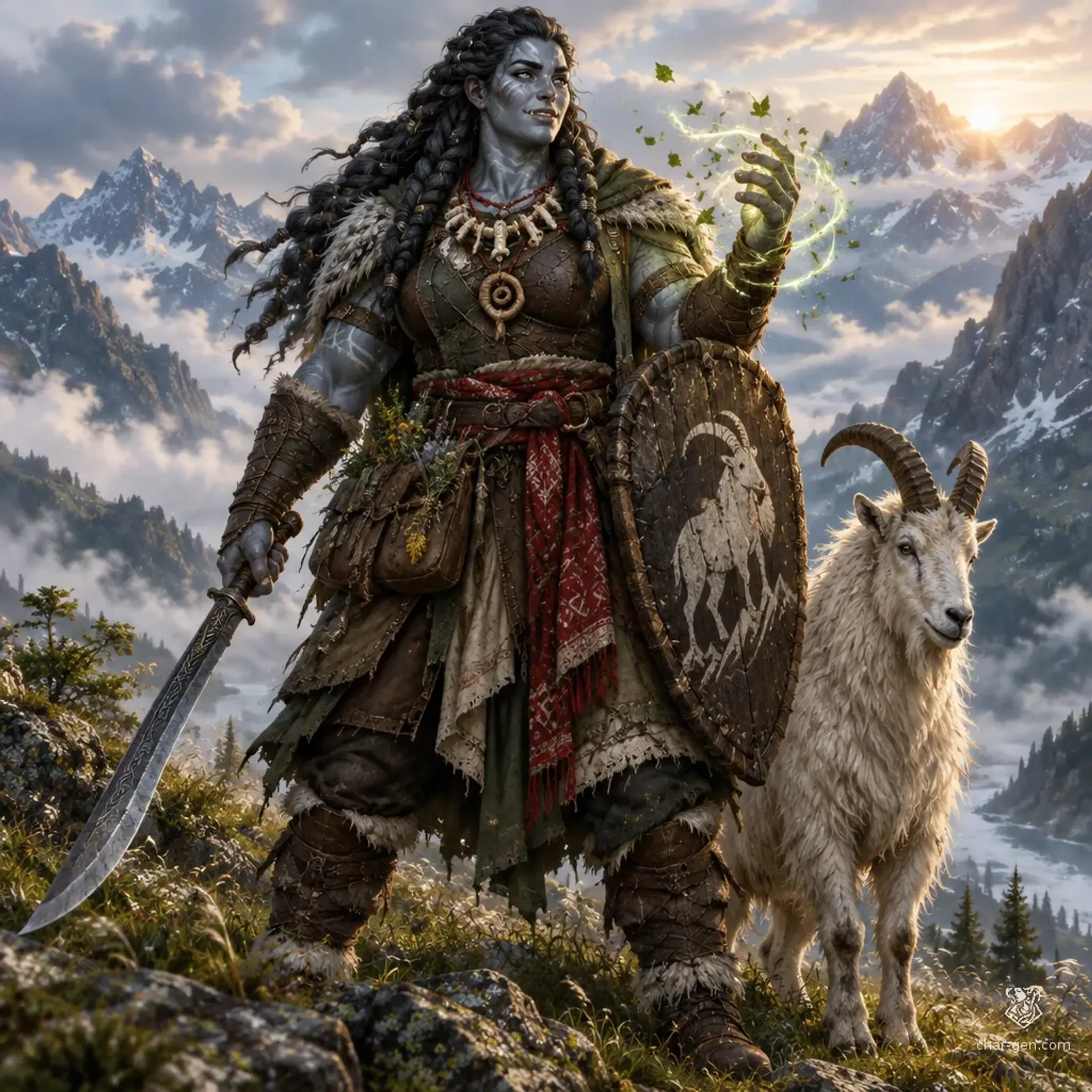 Sahsha Tlametz - AI-generated fantasy Character