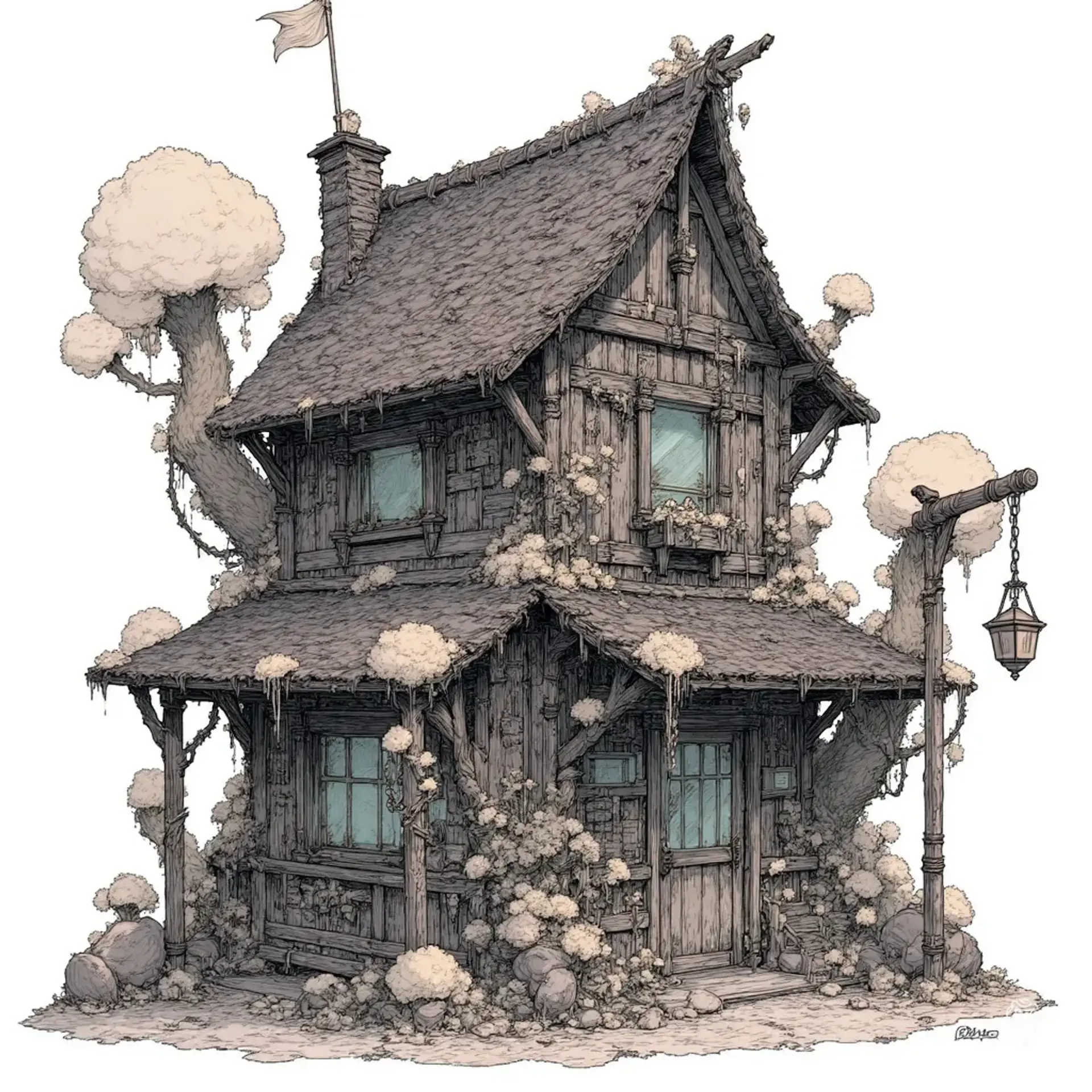 The Fungal Ward - AI-generated fantasy Shop
