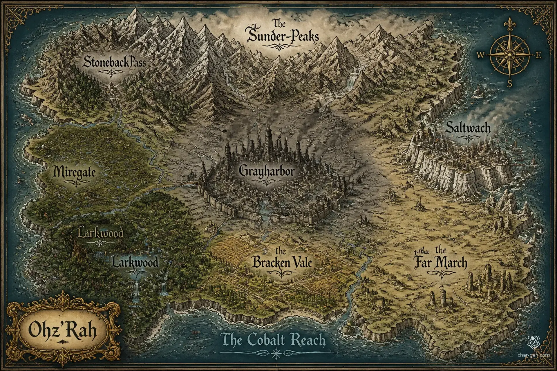 Ohz'Rah - AI-generated fantasy World