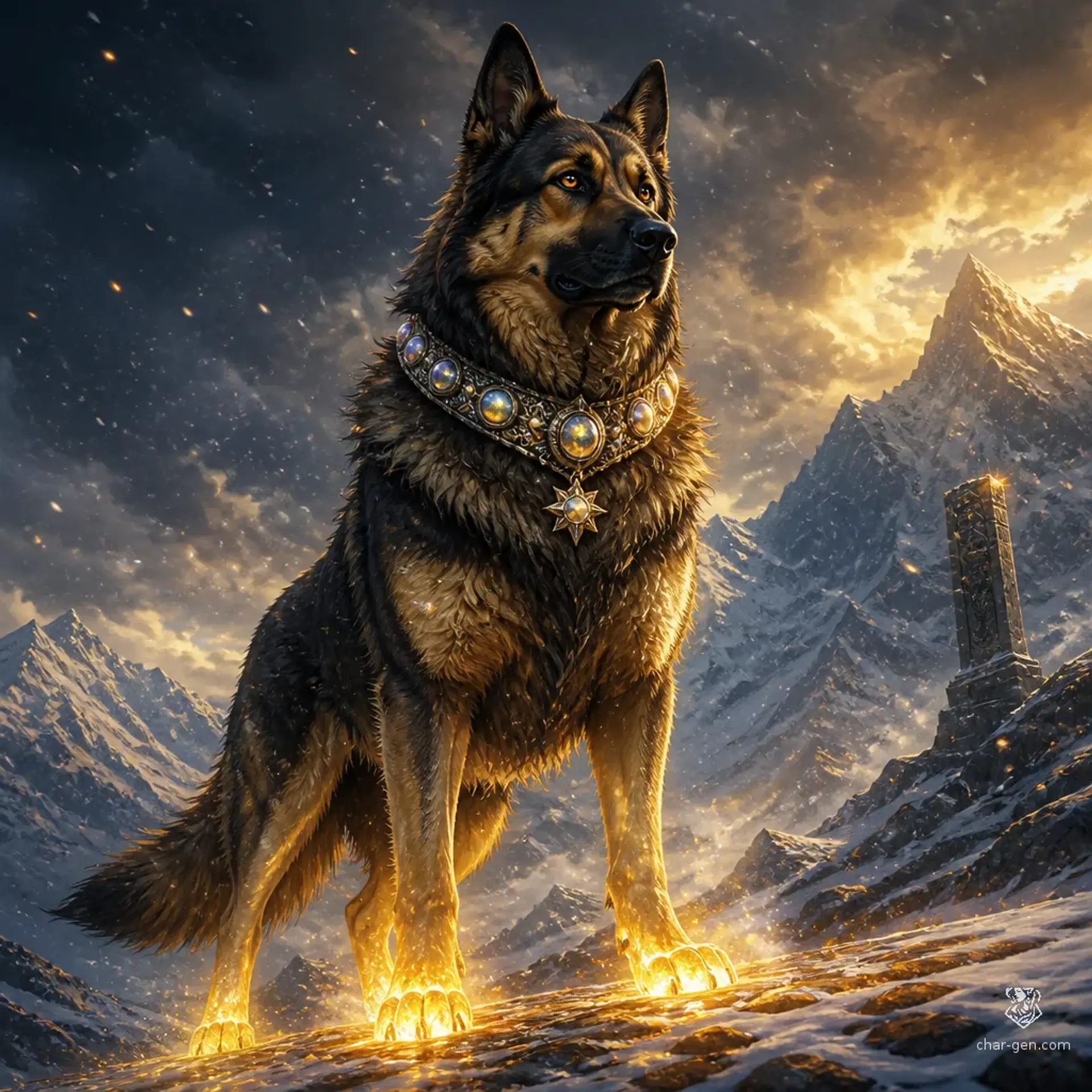Vigilant of the Warmth - AI-generated fantasy Monster