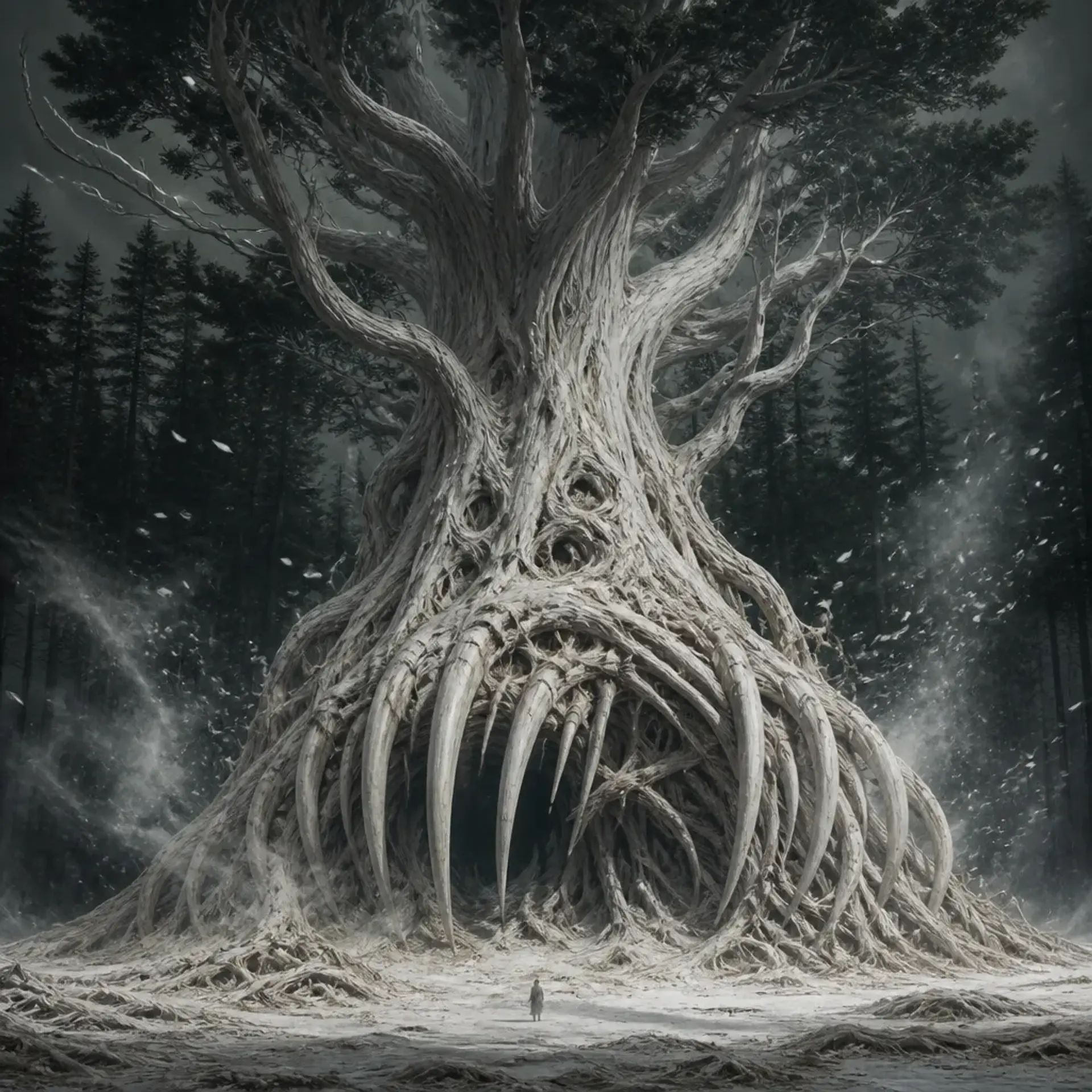 The Marrow-Yew - AI-generated fantasy Monster