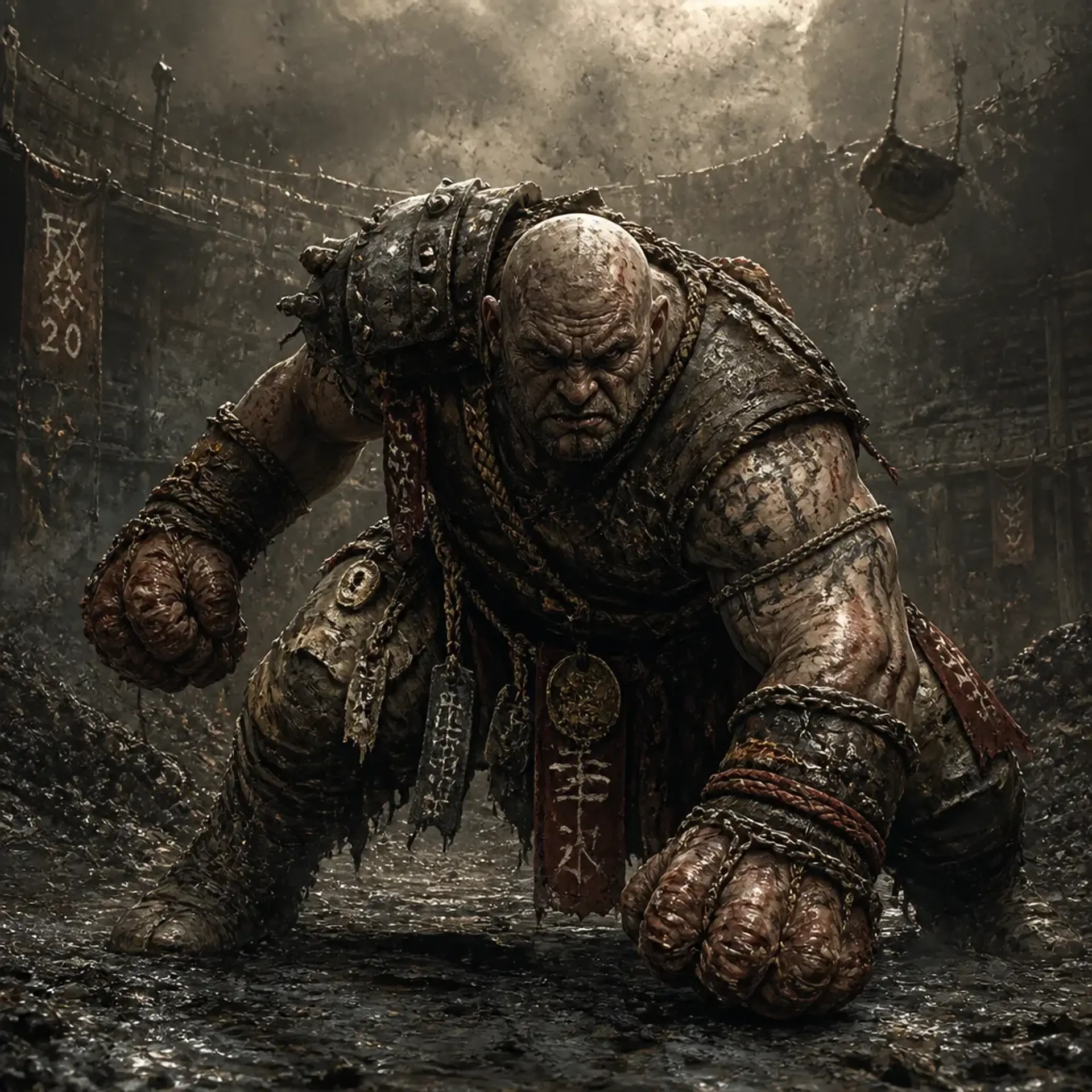 Ashbarrow Bruiser - AI-generated fantasy Monster