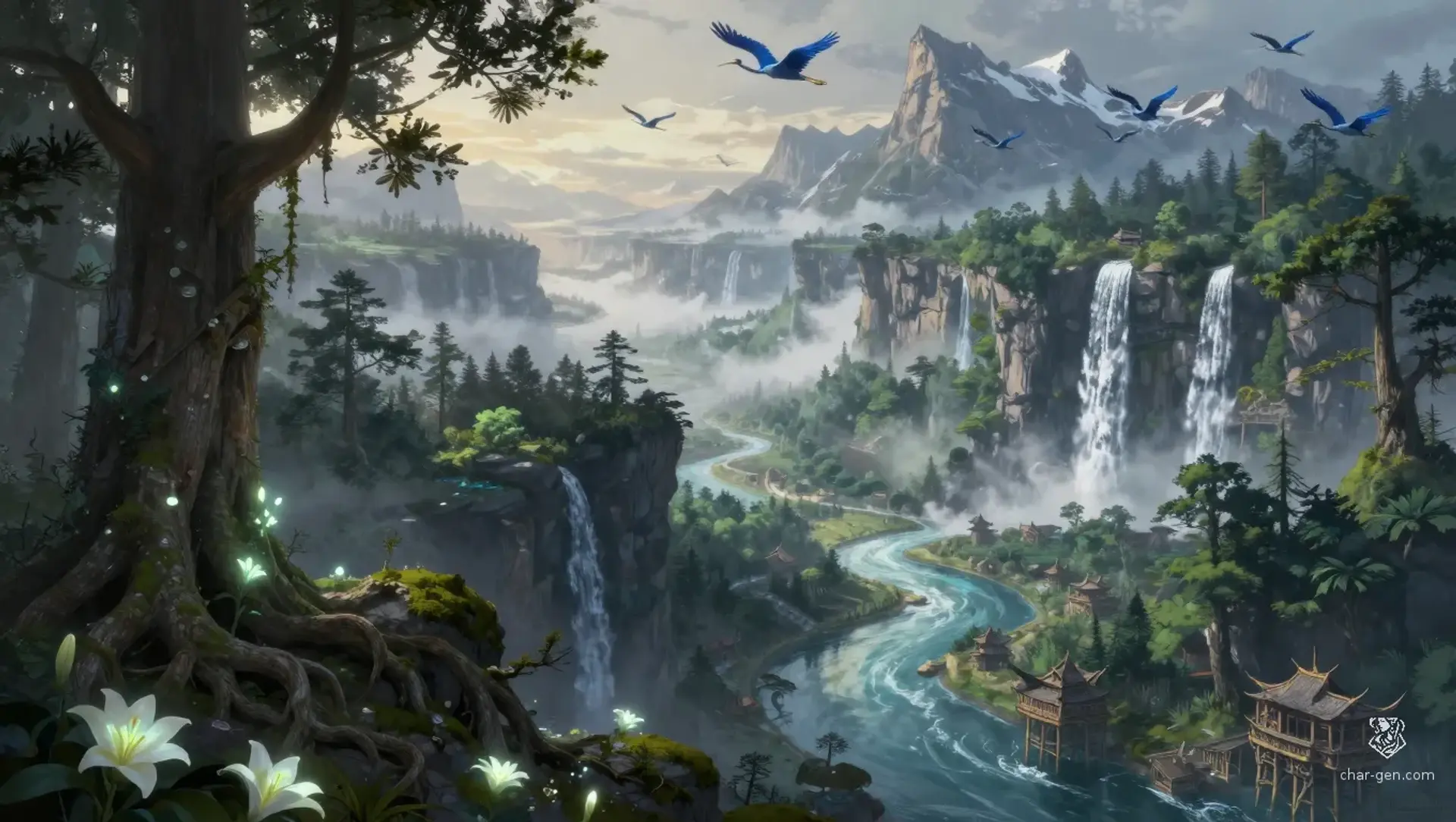 Aotsuru Province - AI-generated fantasy Region