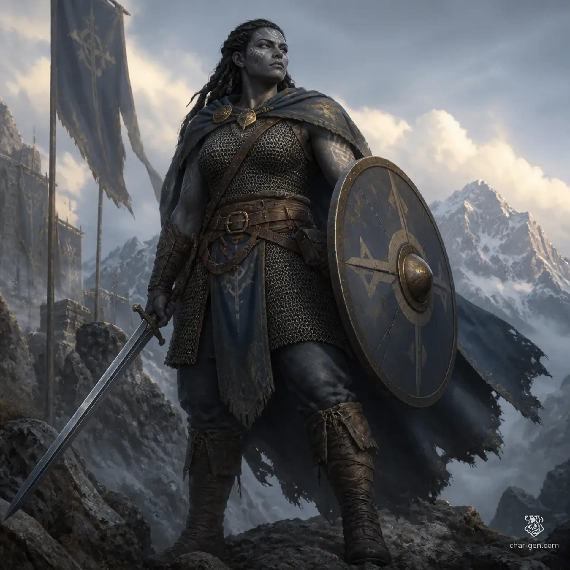 Sarzha Varkesh - AI-generated fantasy Character