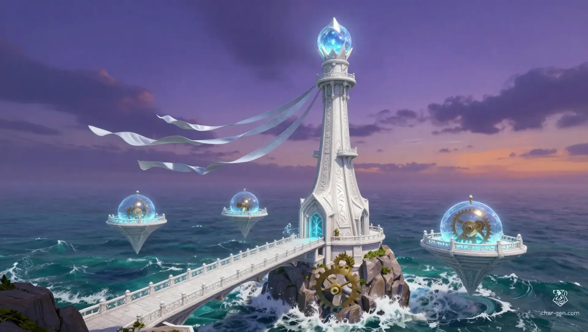 The Sea-Watch Tower - AI-generated fantasy Building