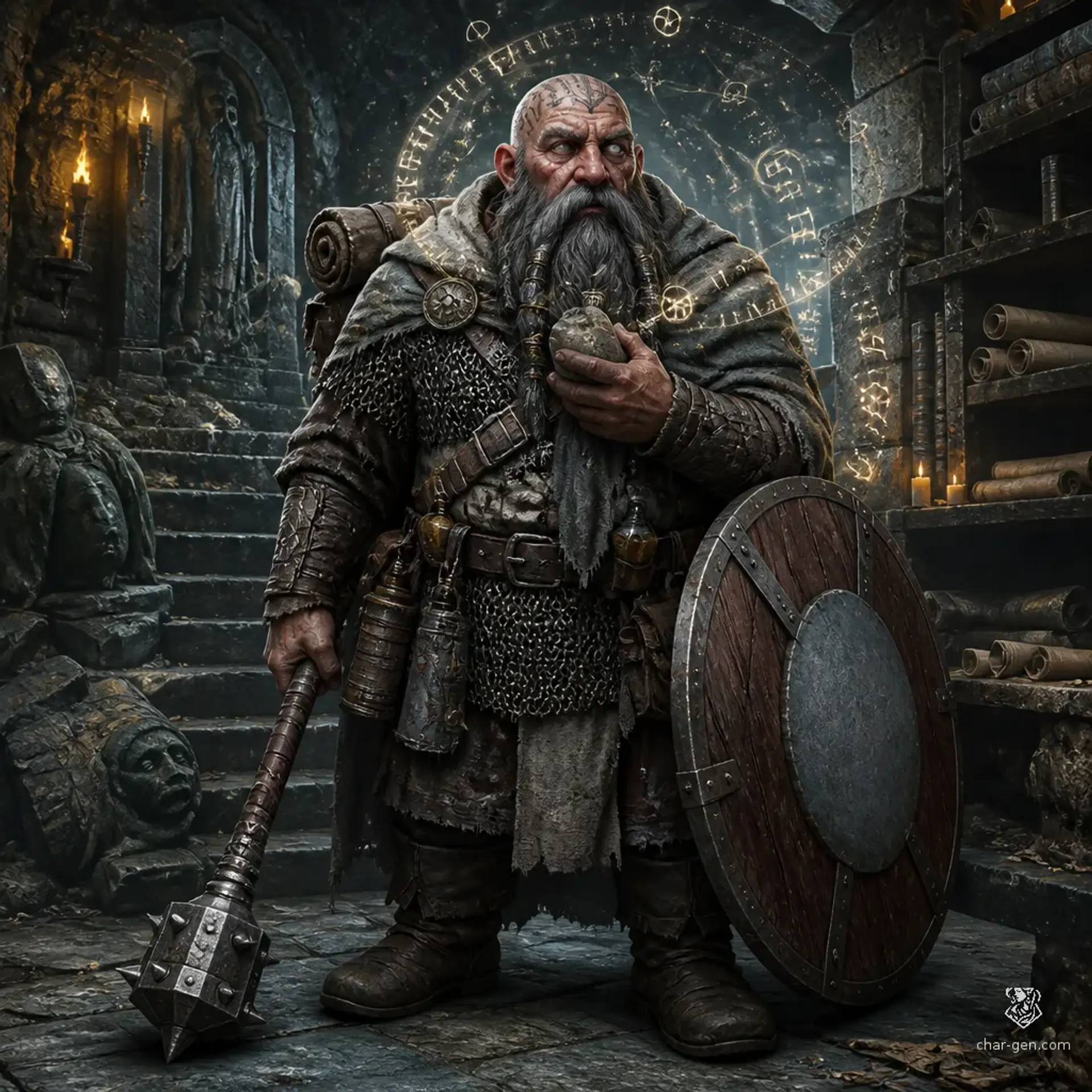 Svenn Sziklason - AI-generated fantasy Character