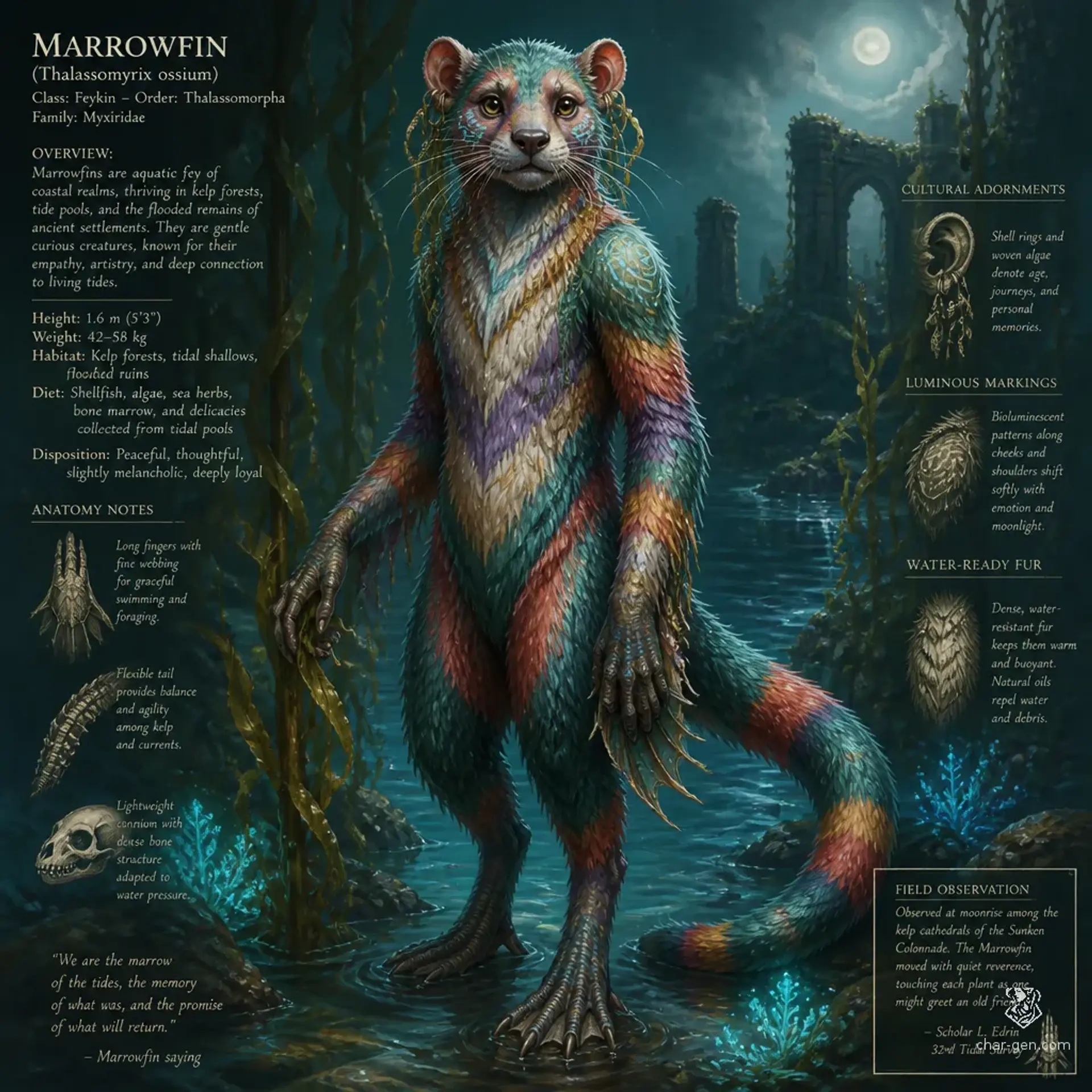 Marrowfin - AI-generated fantasy Species