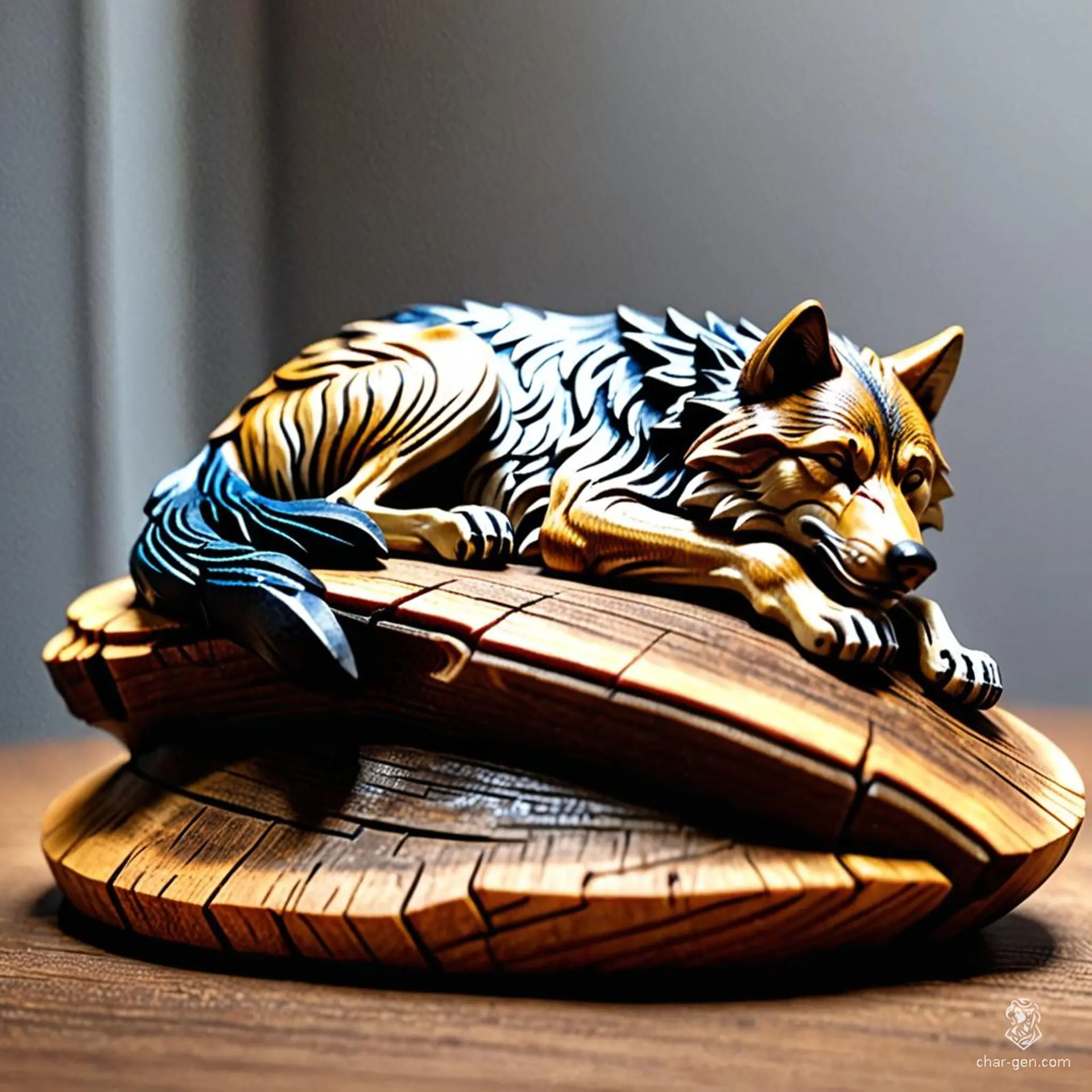 The Stone Wolf is a mesmerizing wooden figurine, intricately carved to depict a slumbering wolf. Said to embody the spirit of tranquility, it grants peace to those who keep it nearby, warding off nightmares and inviting restful dreams with its serene presence.