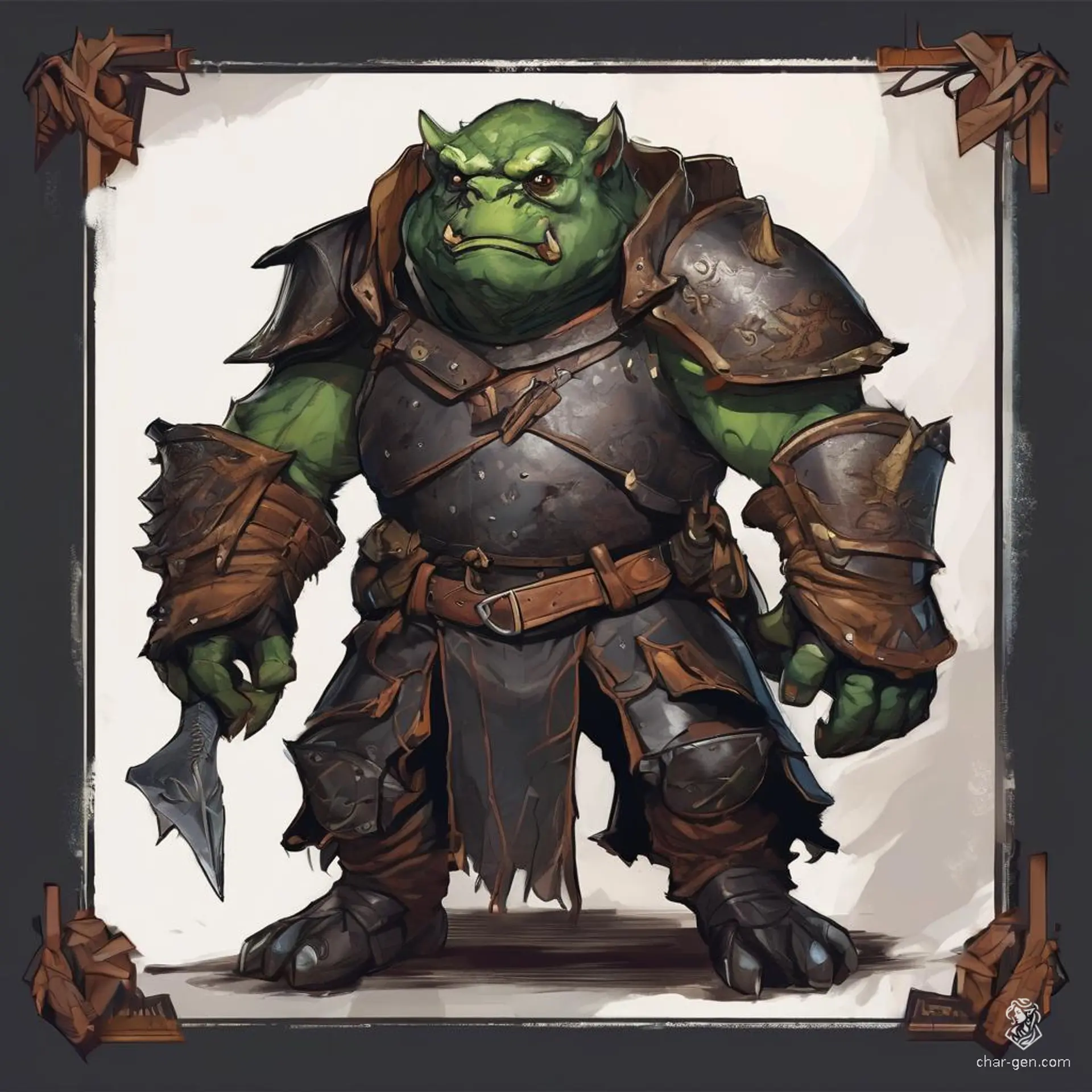 A nimble Grung warrior clad in rugged leather armor, this vibrant amphibious creature blends agility with cunning. With mottled green skin and bright markings, it excels in guerrilla tactics, using its natural leaping ability to outmaneuver foes in treetop skirmishes. Resourceful and fiercely loyal, it’s a master of survival.
