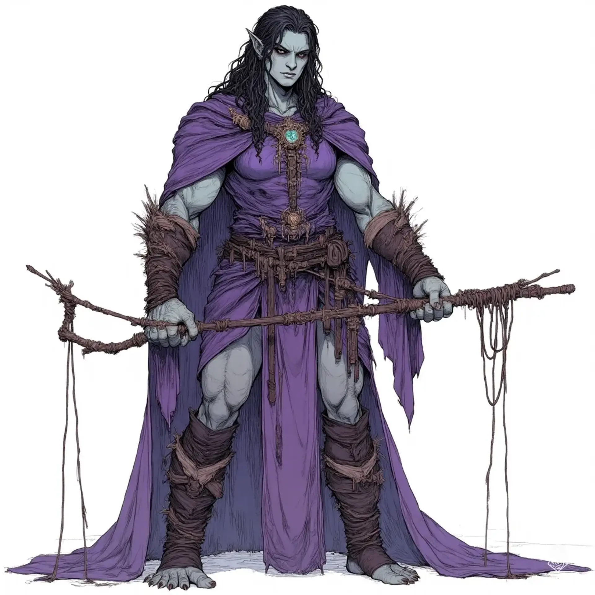 Lunatam Eilithar of the Moonborne - AI-generated fantasy NPC